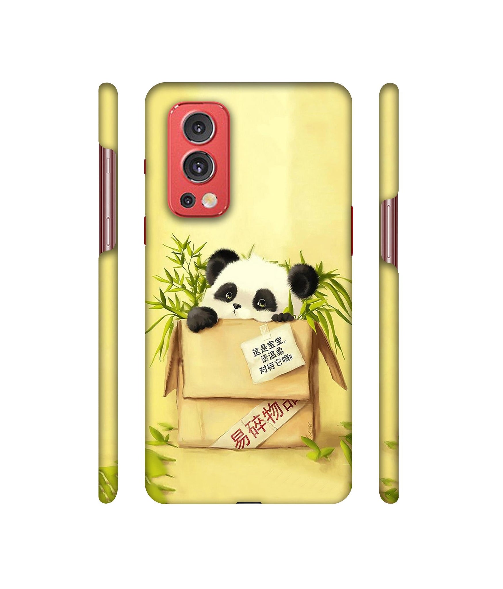 Panda In Box Designer Hard Back Cover for OnePlus Nord2 5G