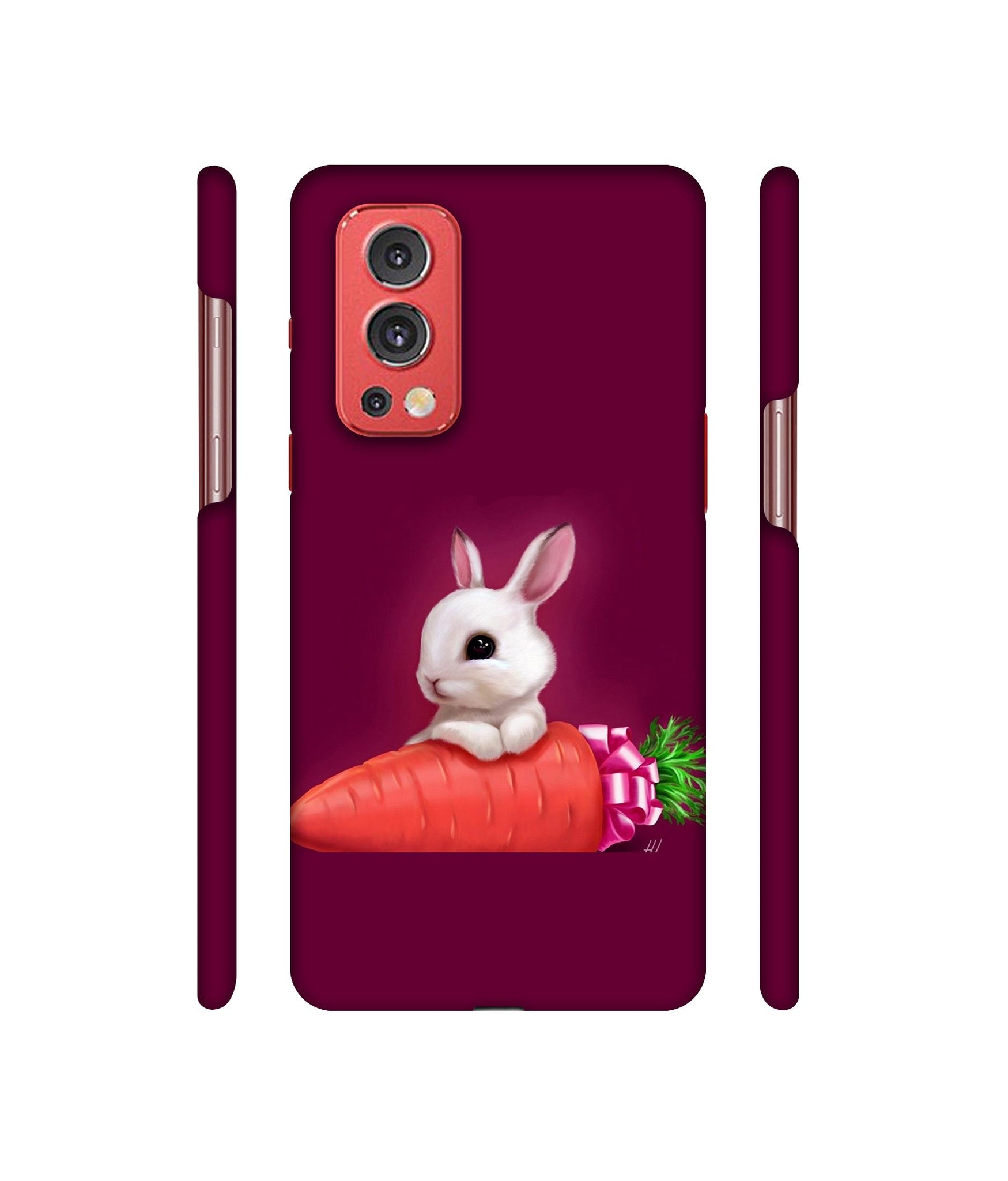 Bunny With Carrot Designer Hard Back Cover for OnePlus Nord2 5G