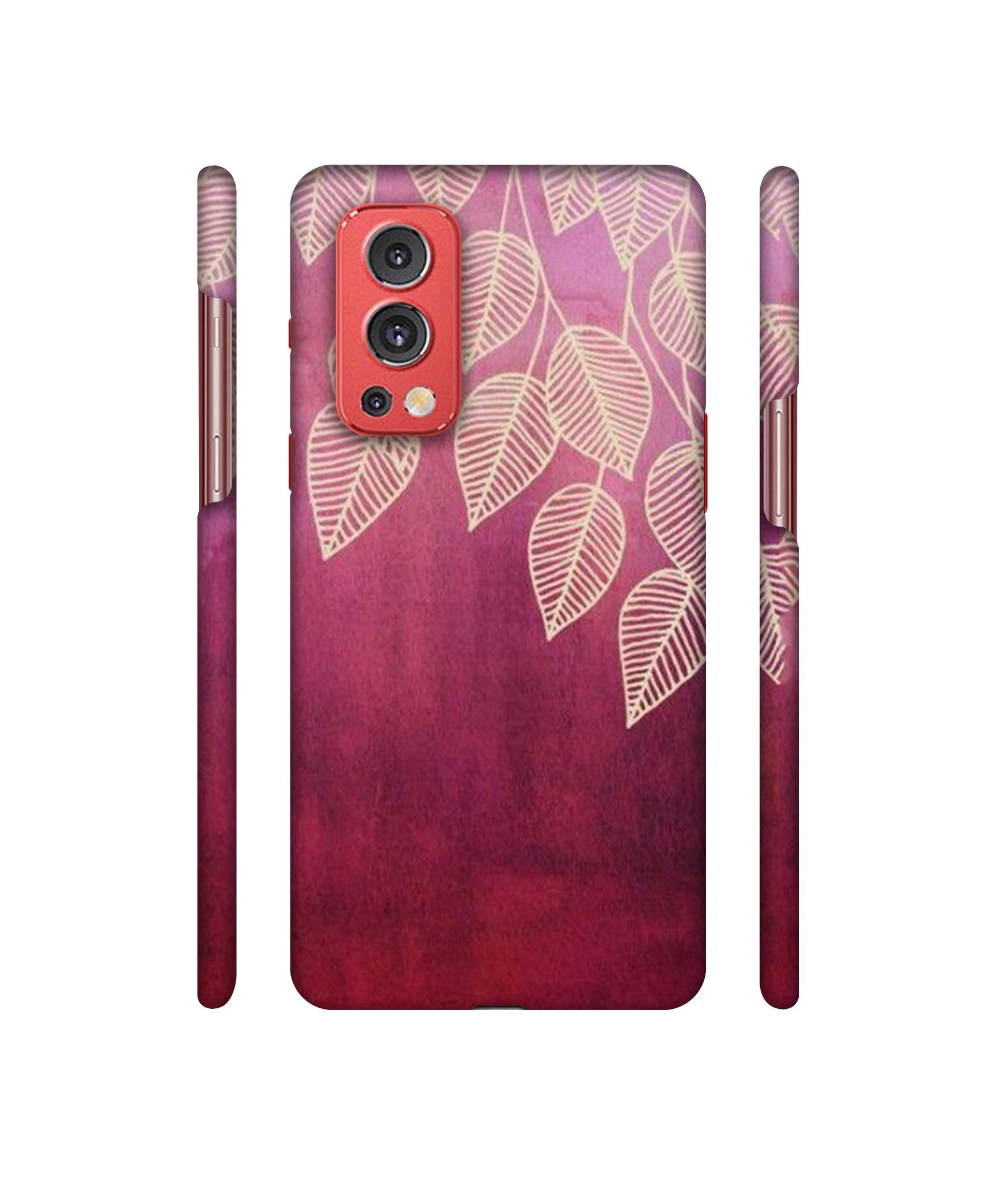 Leaf Pattern Designer Hard Back Cover for OnePlus Nord2 5G