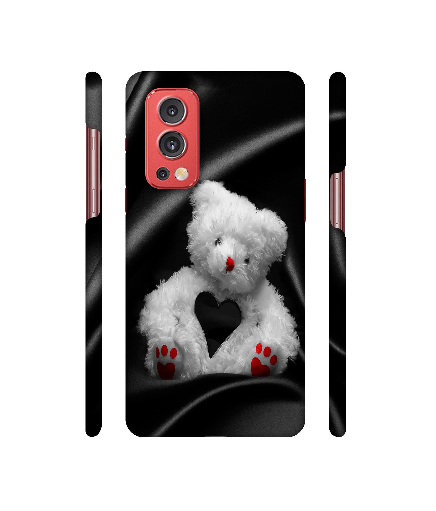 White Teddy Bear Designer Hard Back Cover for OnePlus Nord2 5G