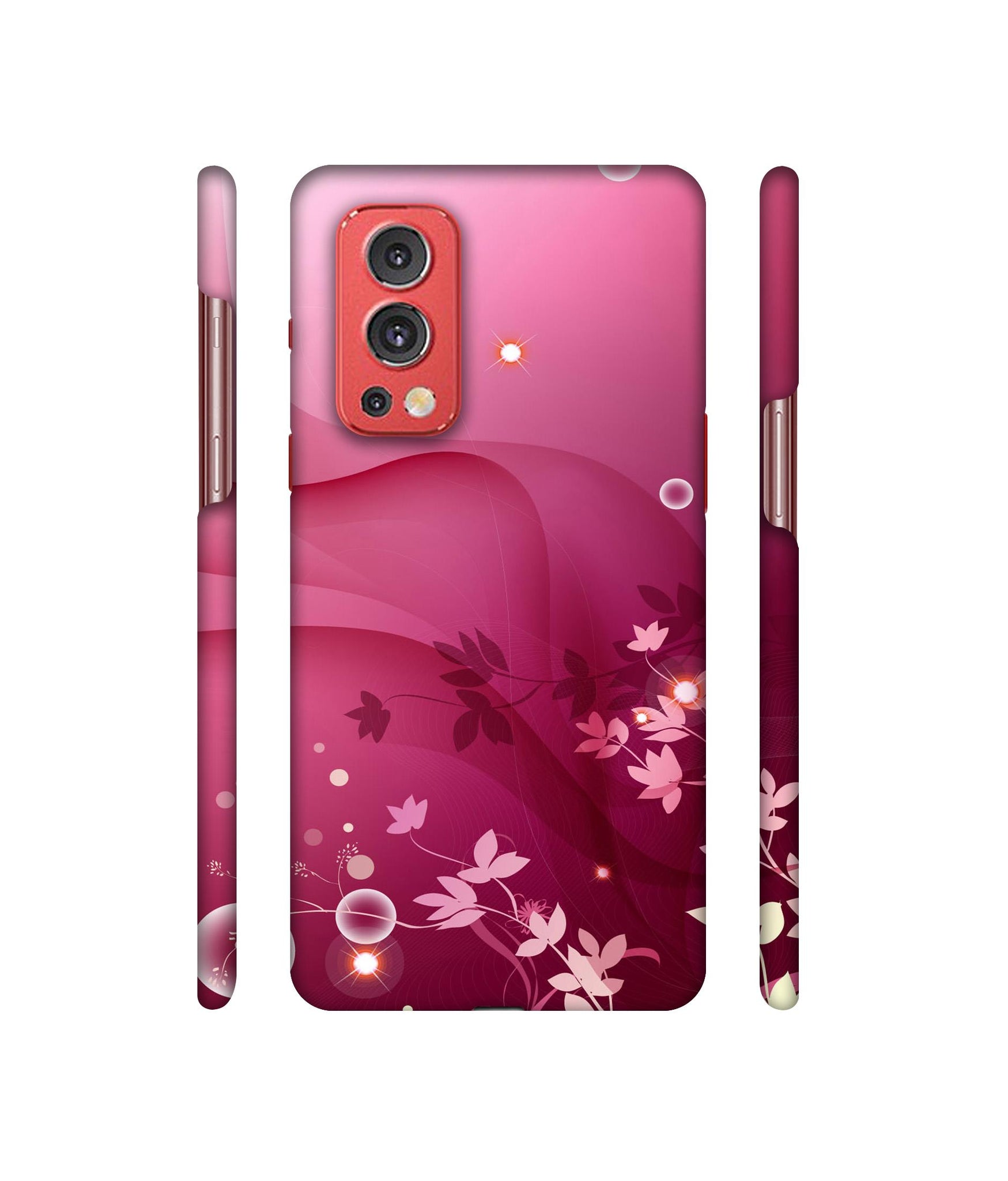 Pink Abstract Designer Hard Back Cover for OnePlus Nord2 5G