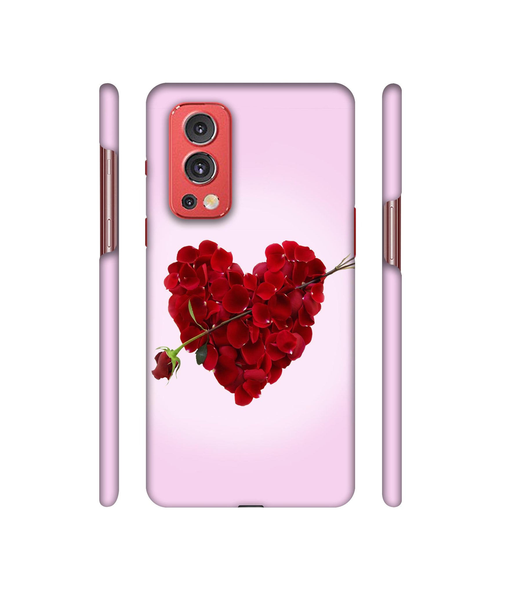 Heart Flower Designer Hard Back Cover for OnePlus Nord2 5G