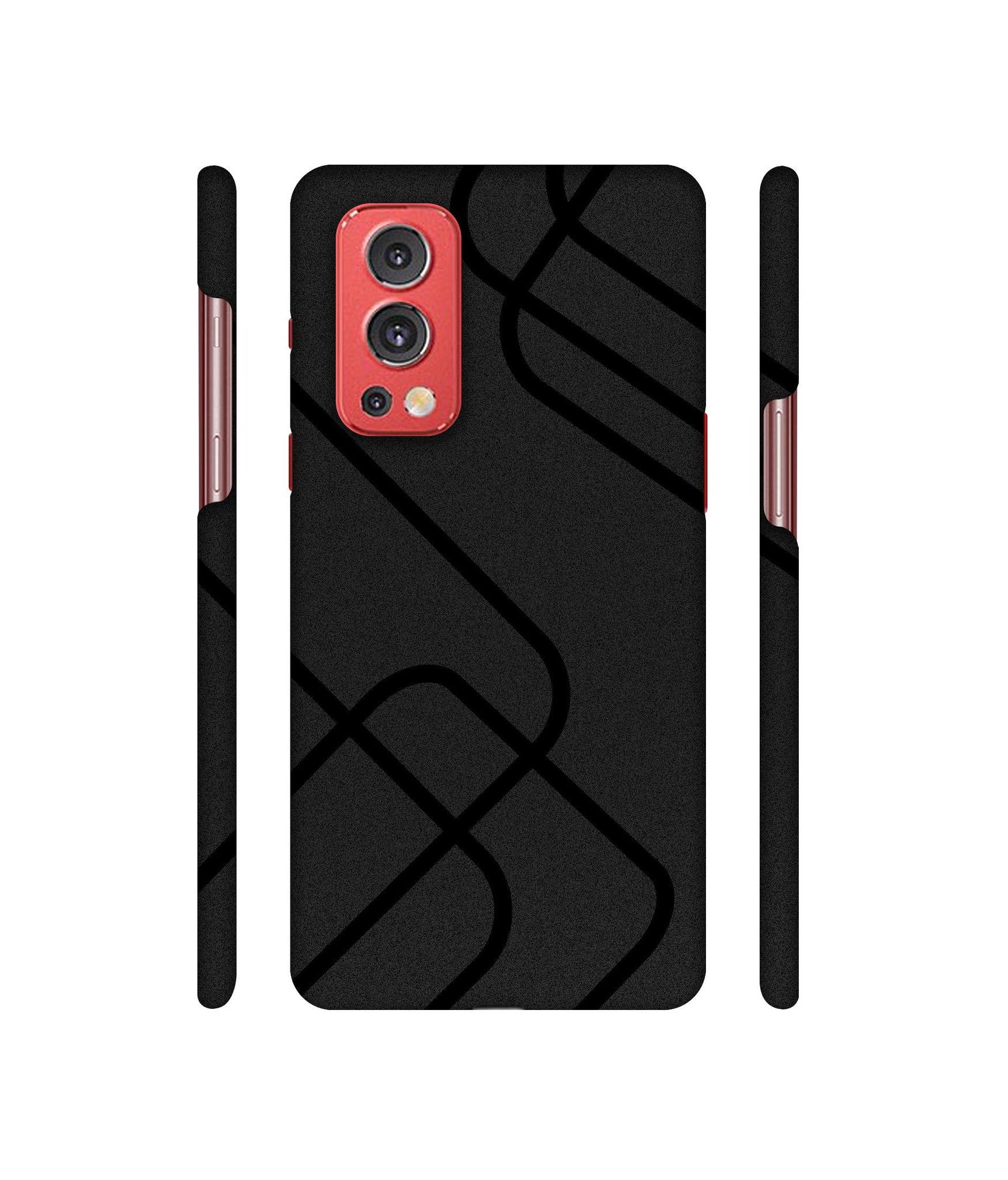 Zig-Zag Black Line Designer Hard Back Cover for OnePlus Nord2 5G