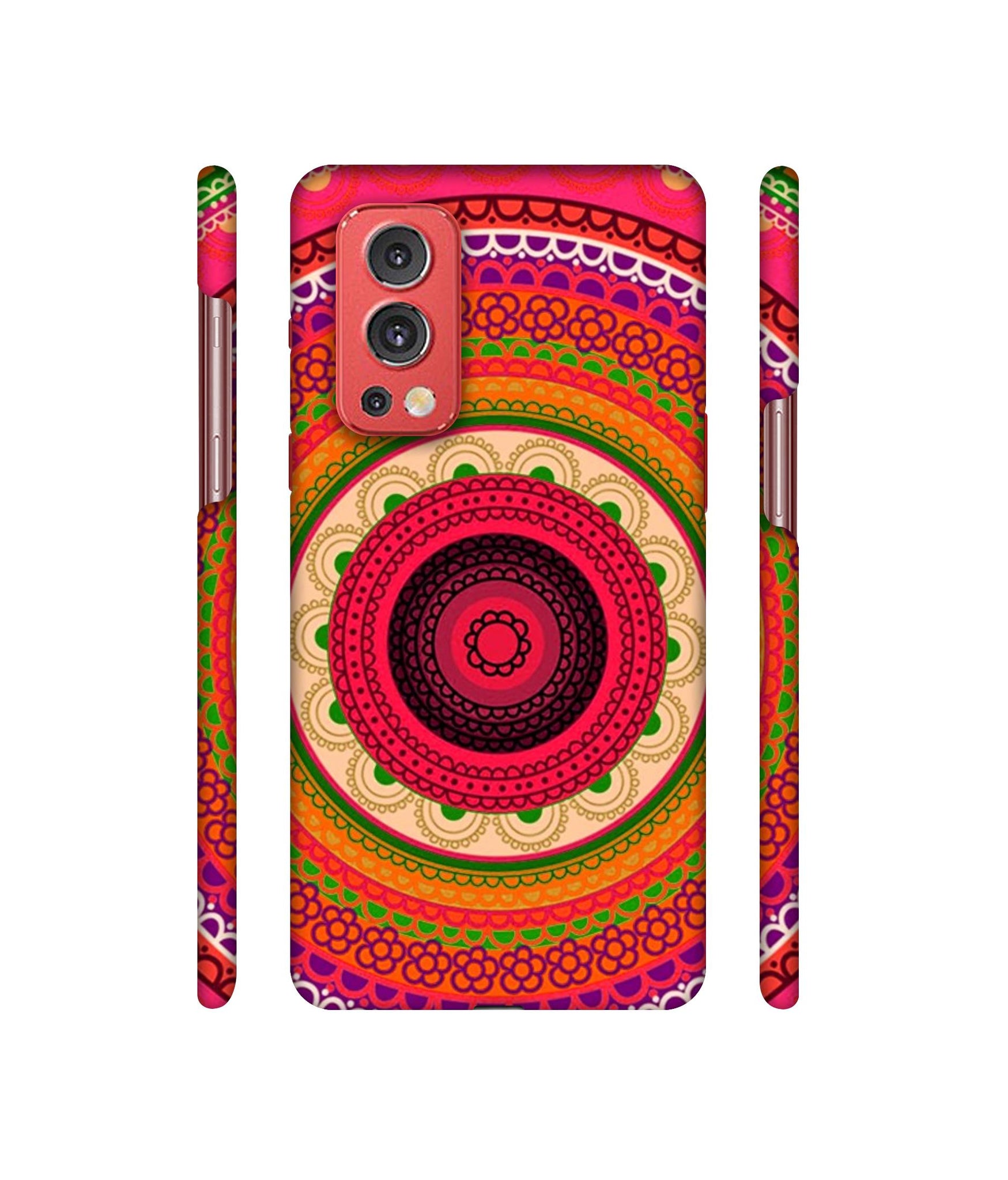 Round Rangoli Designer Hard Back Cover for OnePlus Nord2 5G