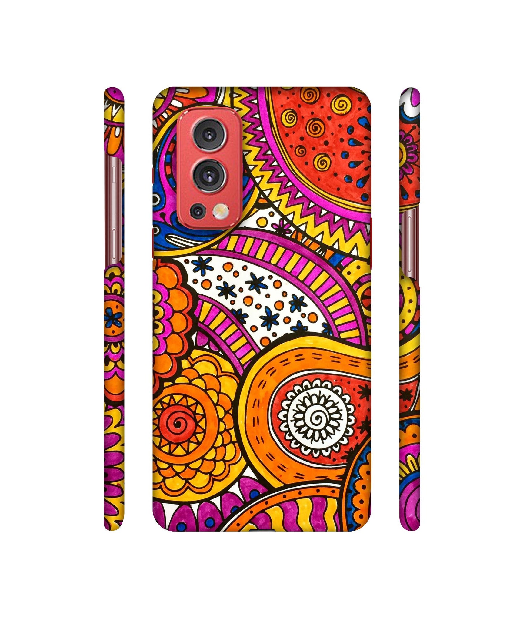 Rangoli Paisley Art Designer Hard Back Cover for OnePlus Nord2 5G