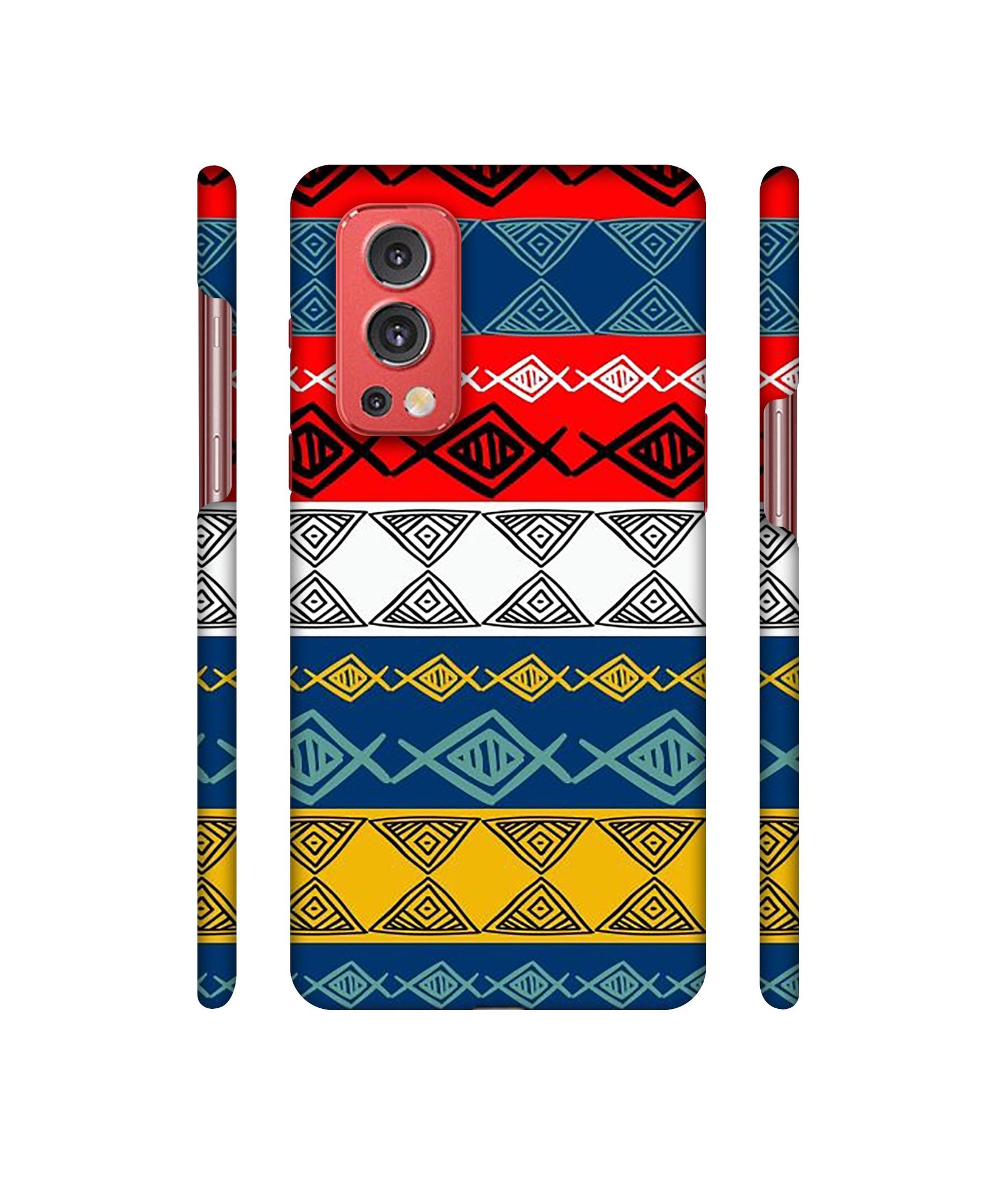 Colorful Hand Made Rangoli Art Designer Hard Back Cover for OnePlus Nord2 5G