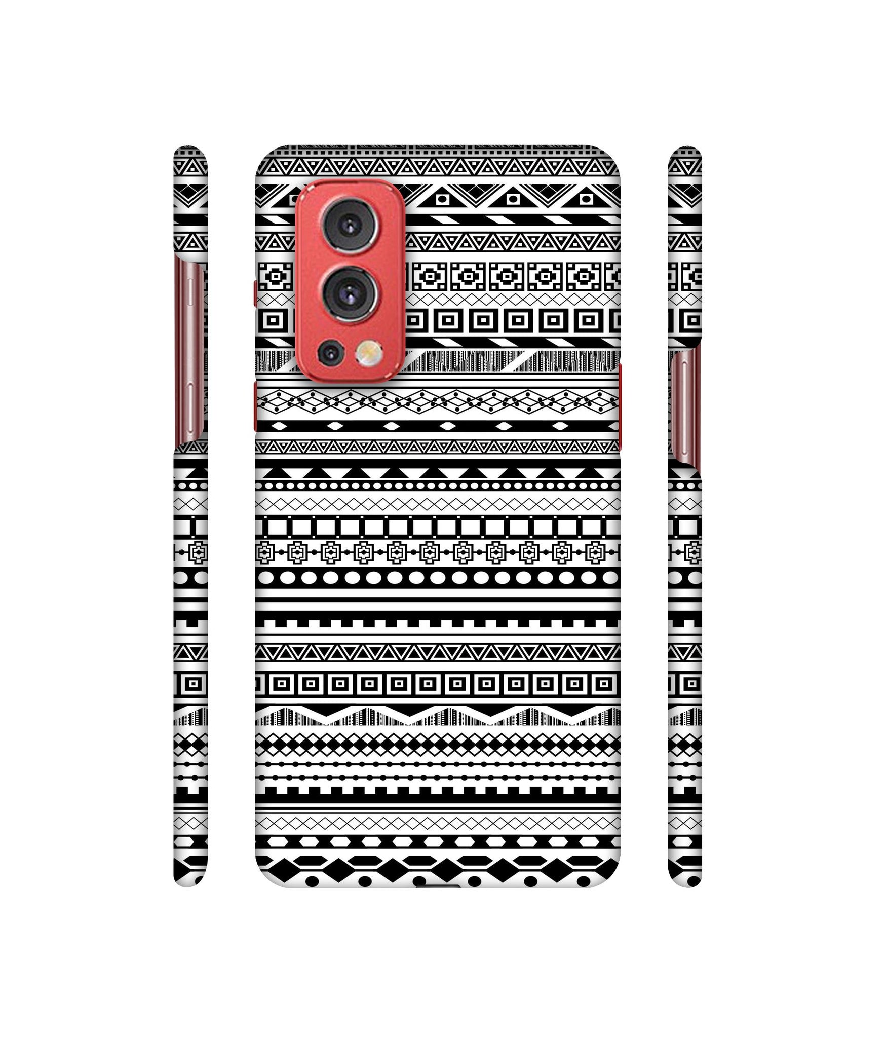 Black & White Patterns Designer Hard Back Cover for OnePlus Nord2 5G