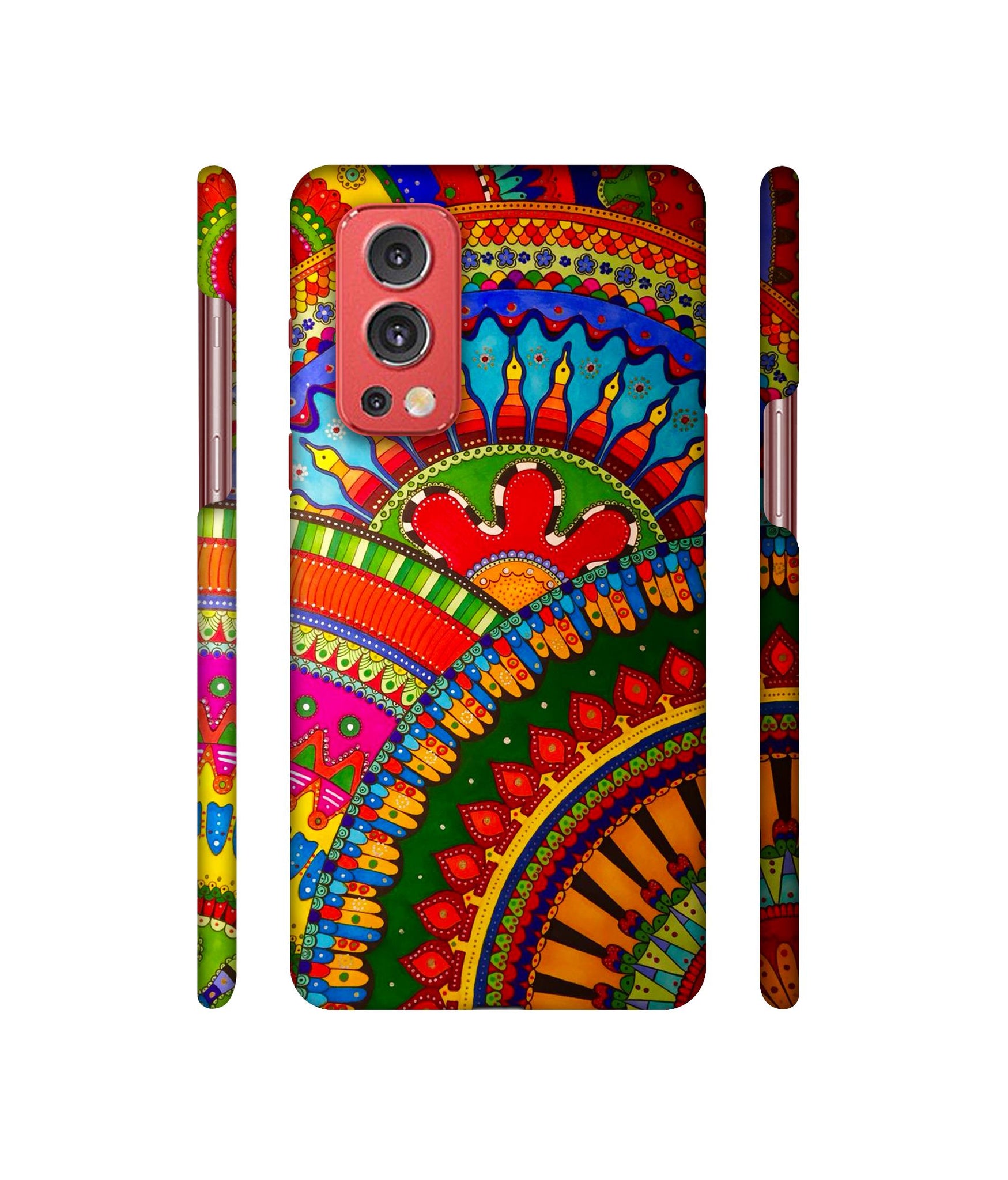 Rajasthani Rangoli Art Designer Hard Back Cover for OnePlus Nord2 5G