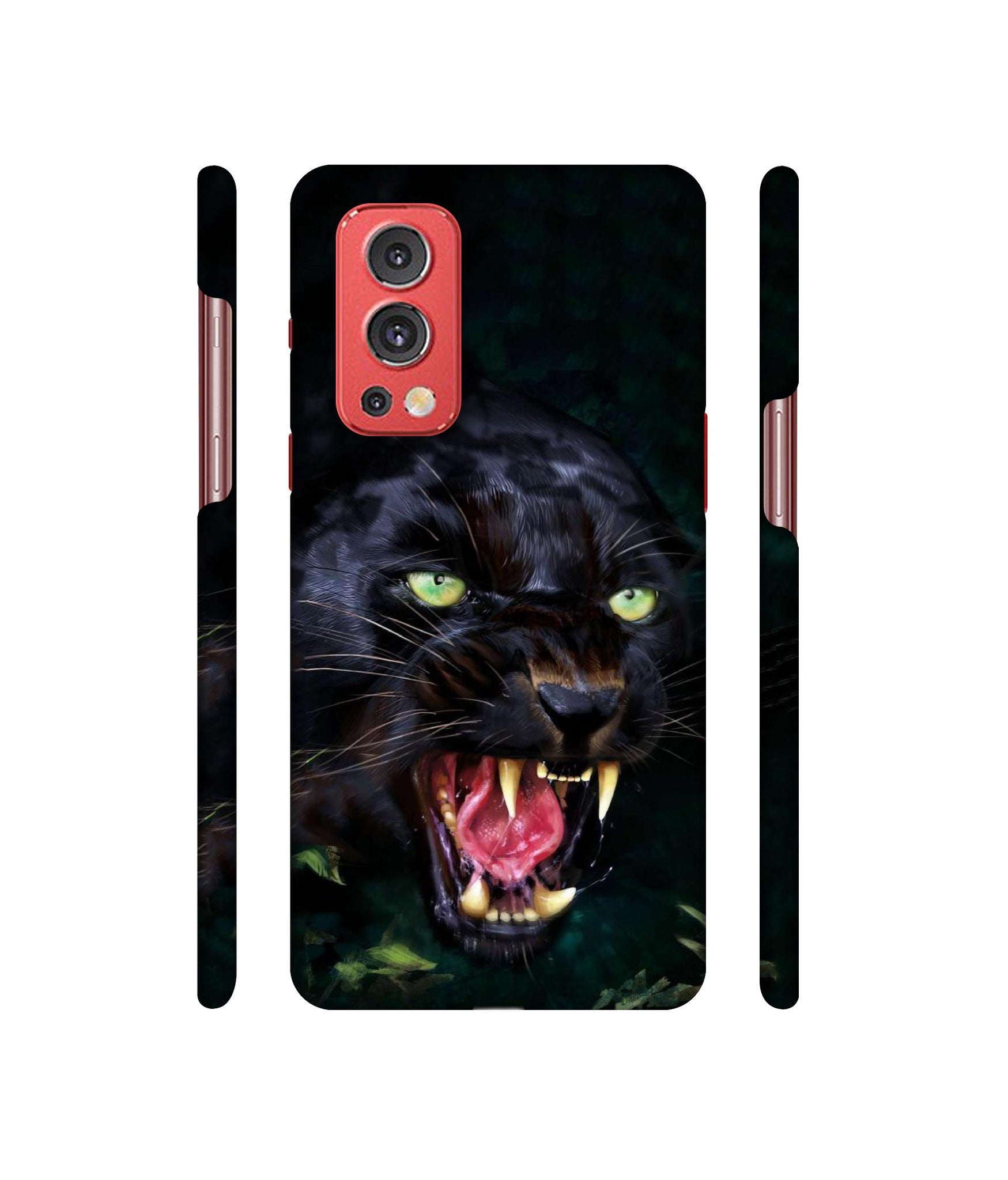 Angry Black Tiger Face Designer Hard Back Cover for OnePlus Nord2 5G