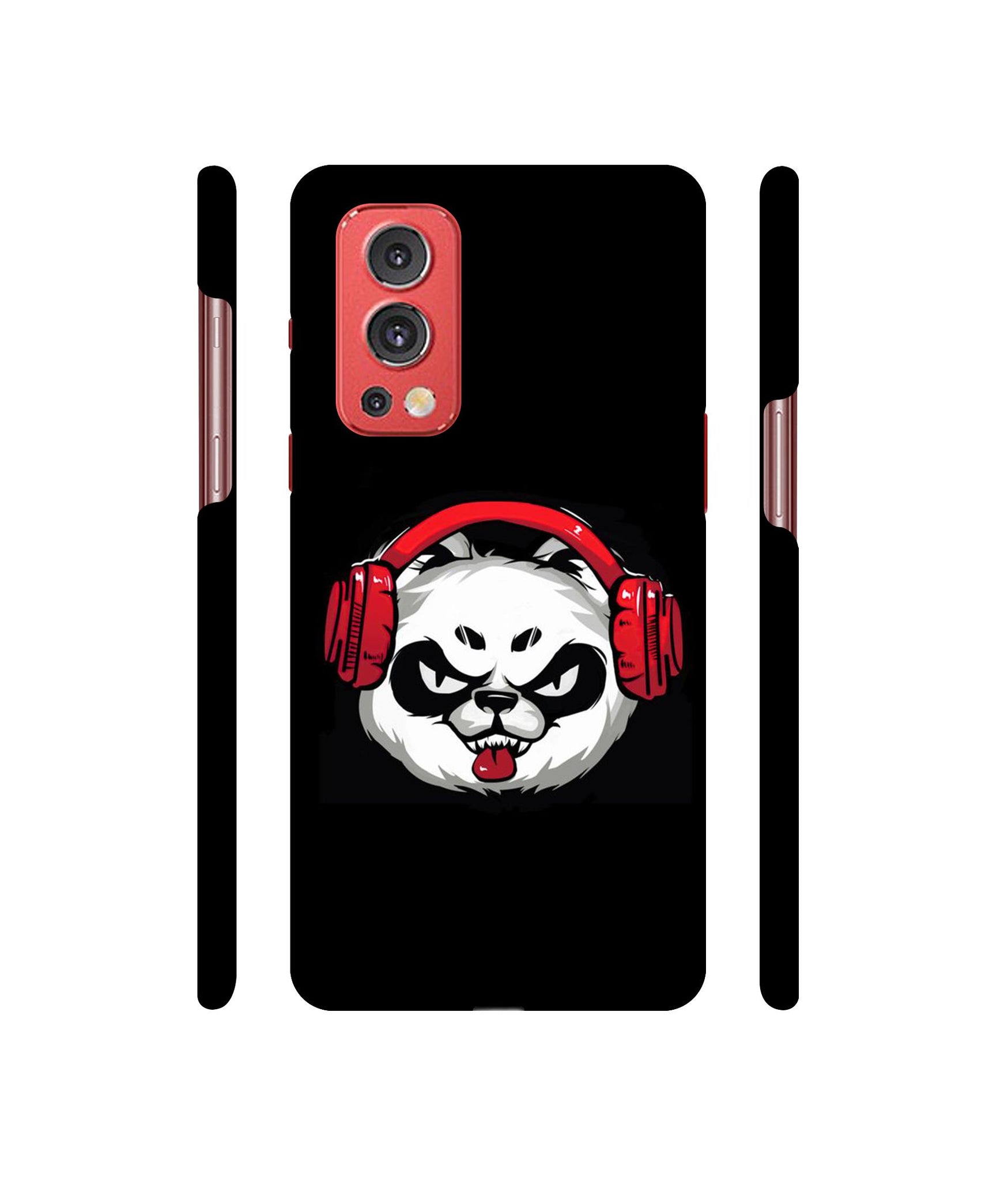 Panda With Headphone Designer Hard Back Cover for OnePlus Nord2 5G