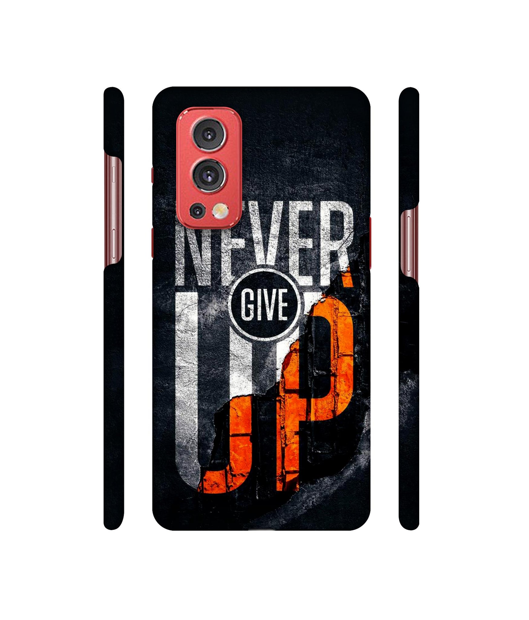 Never Give Up Designer Hard Back Cover for OnePlus Nord2 5G