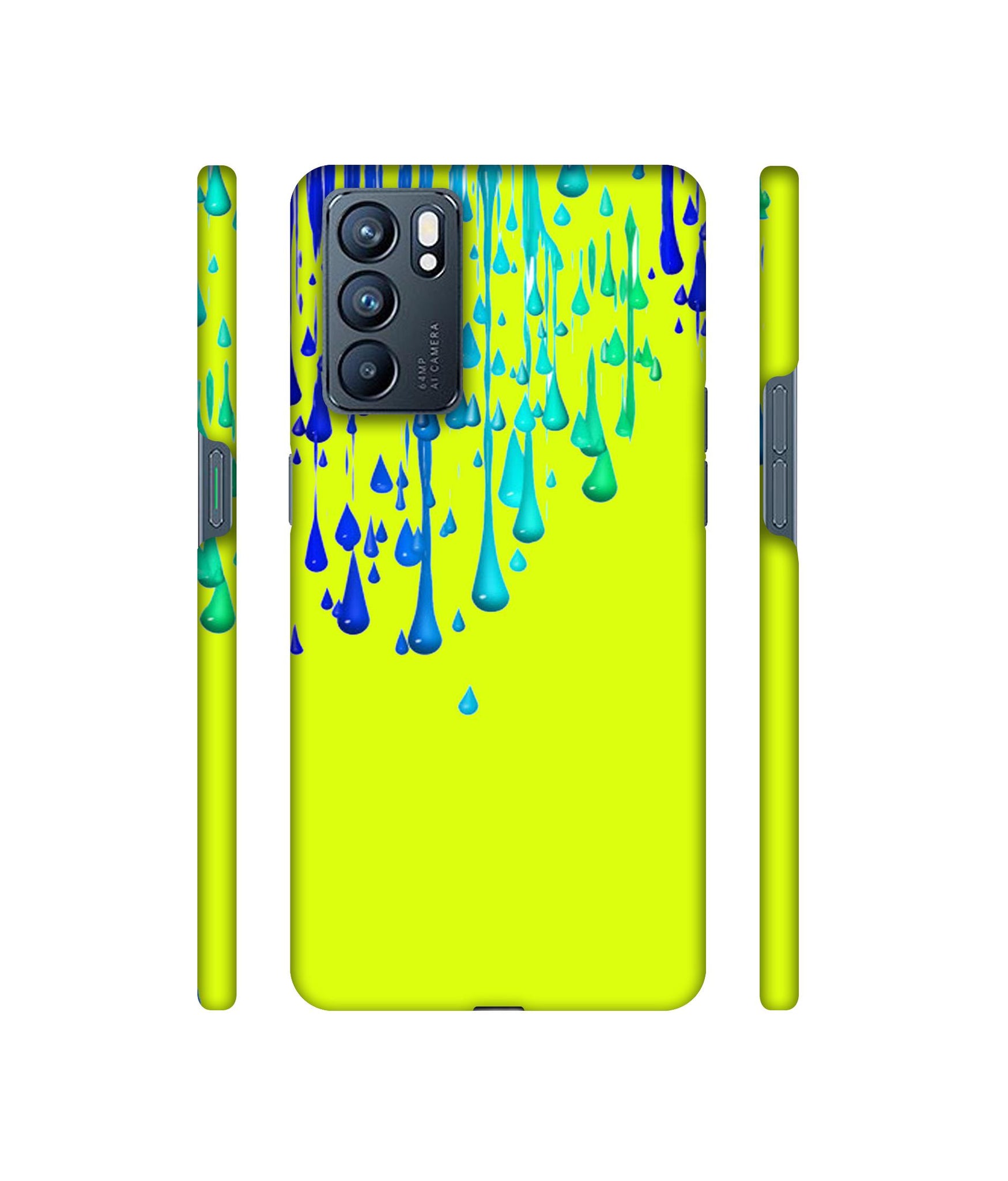 Neon Paint Designer Hard Back Cover for Oppo Reno6 5G