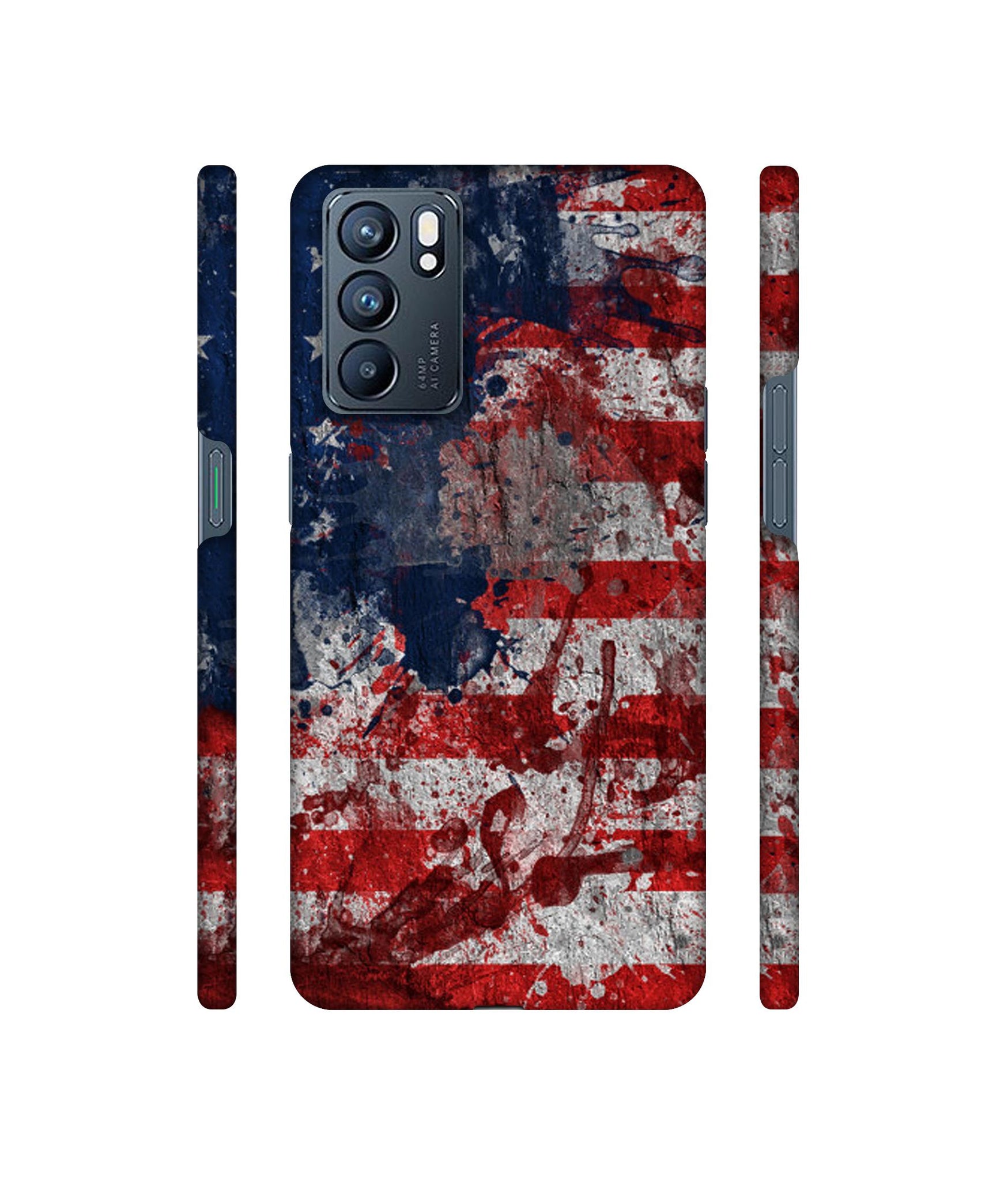 Painting American Designer Hard Back Cover for Oppo Reno6 5G