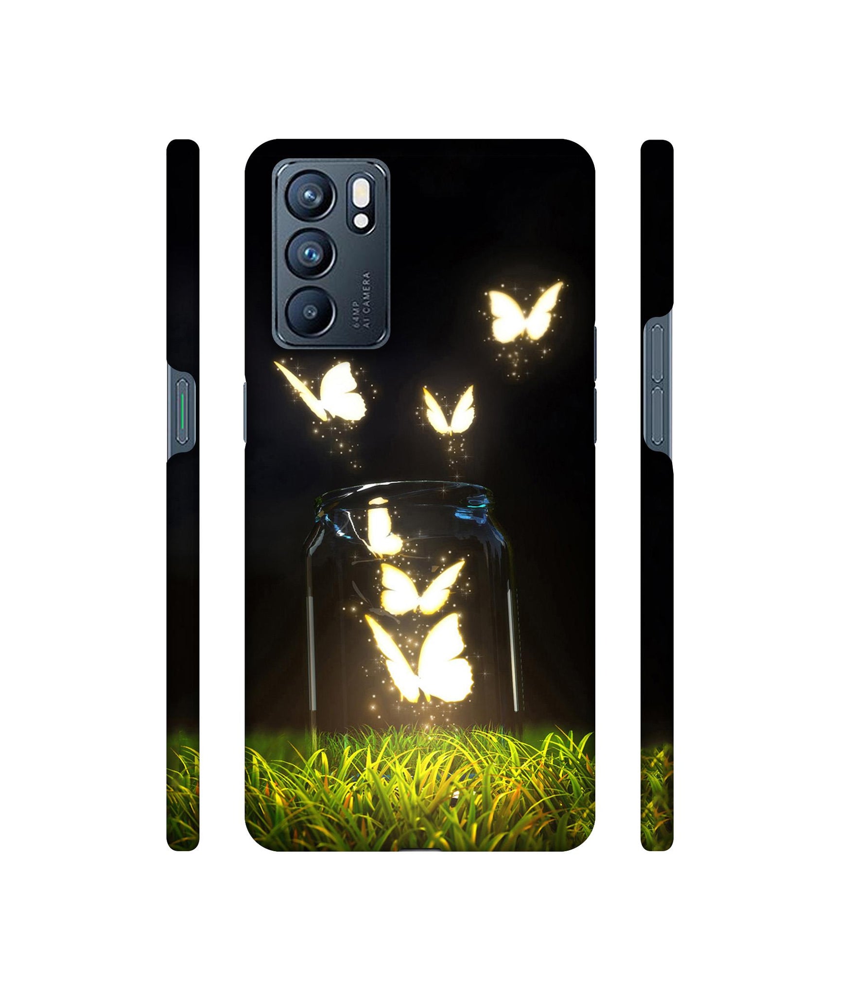 Butterfly Designer Hard Back Cover for Oppo Reno6 5G