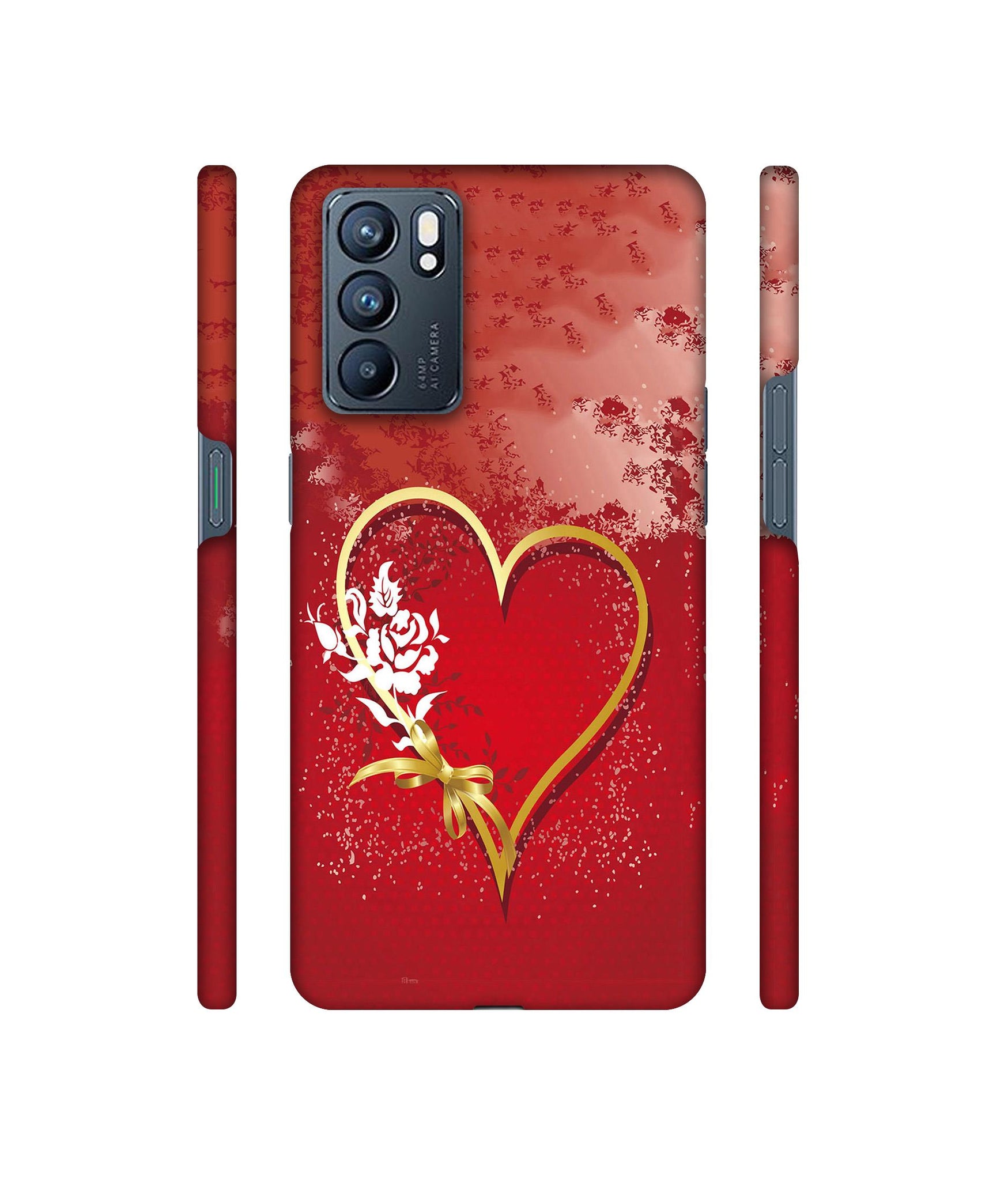 Love Rose Designer Hard Back Cover for Oppo Reno6 5G