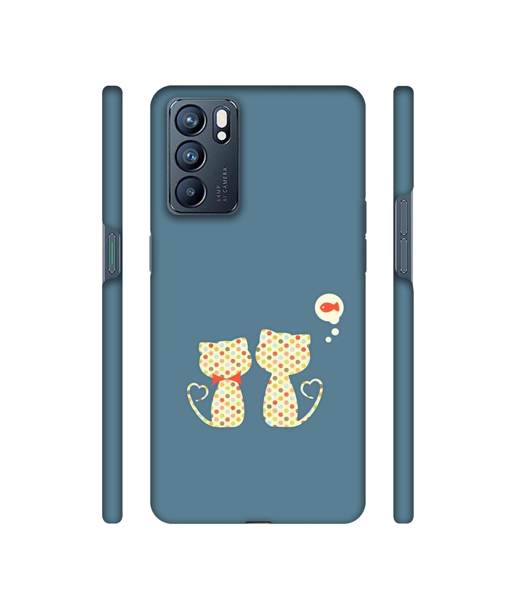Fish On Mind Print Designer Hard Back Cover for Oppo Reno6 5G