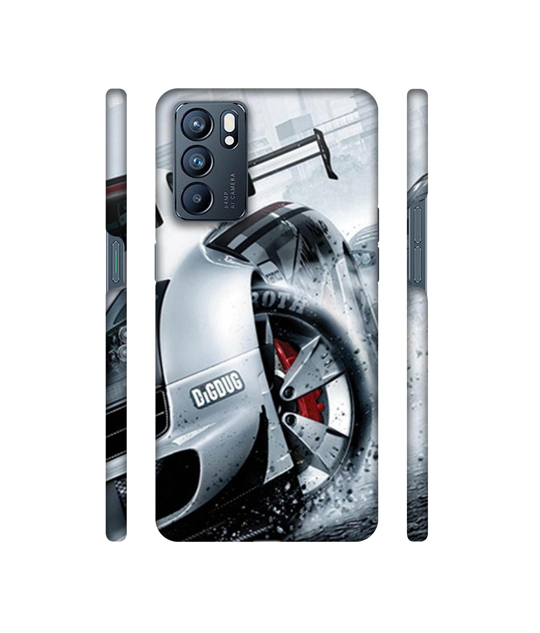 Drift Sport Print Designer Hard Back Cover for Oppo Reno6 5G