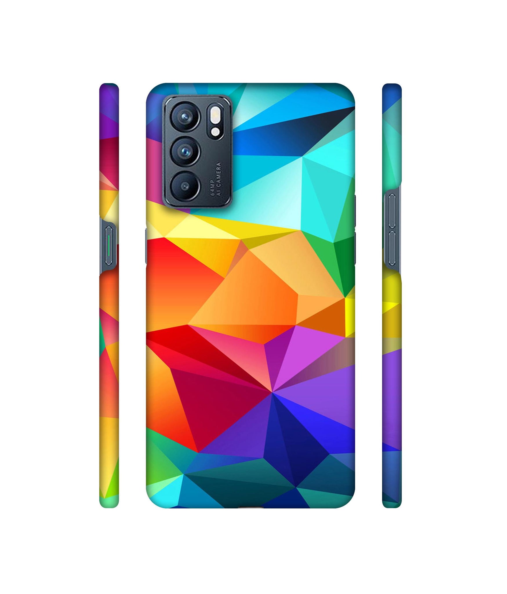 Colorful Pattern Designer Hard Back Cover for Oppo Reno6 5G