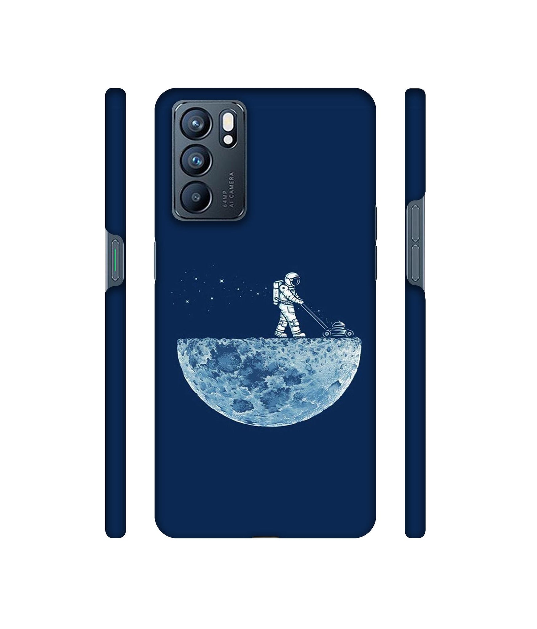 Moon Walk Designer Hard Back Cover for Oppo Reno6 5G