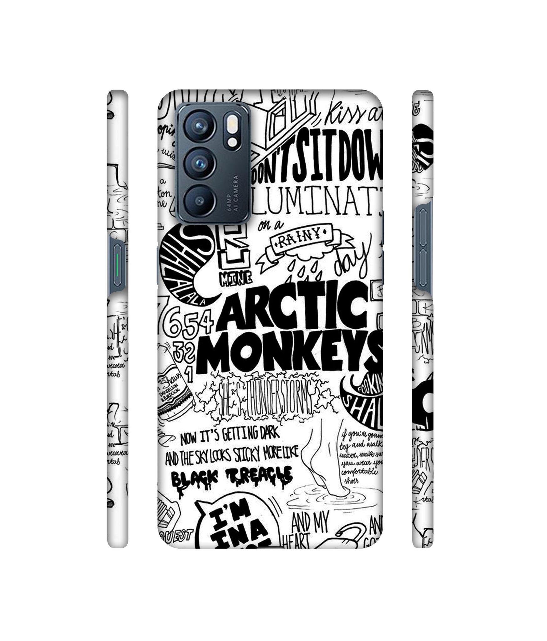 Arctic Monkeys Pattern Designer Hard Back Cover for Oppo Reno6 5G
