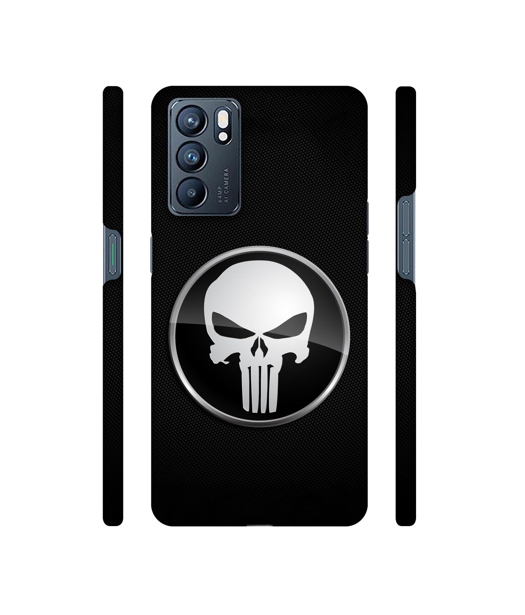 Skull Pattern Designer Hard Back Cover for Oppo Reno6 5G