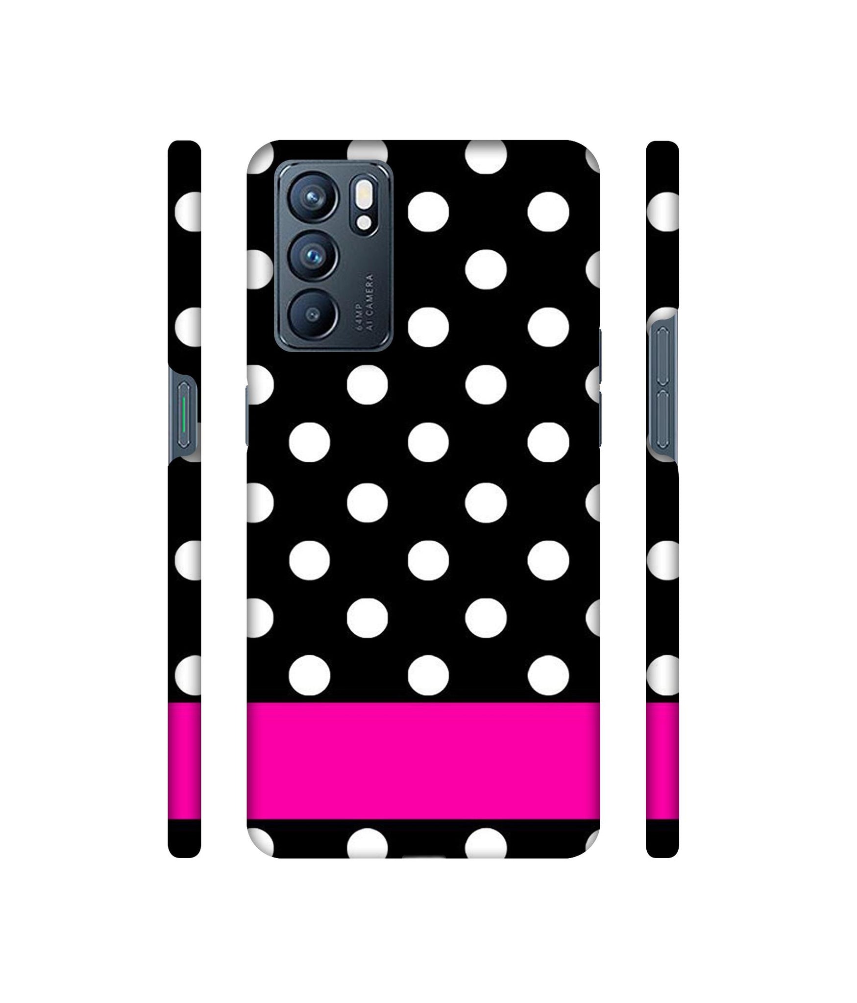 White Dots Pattern Designer Hard Back Cover for Oppo Reno6 5G