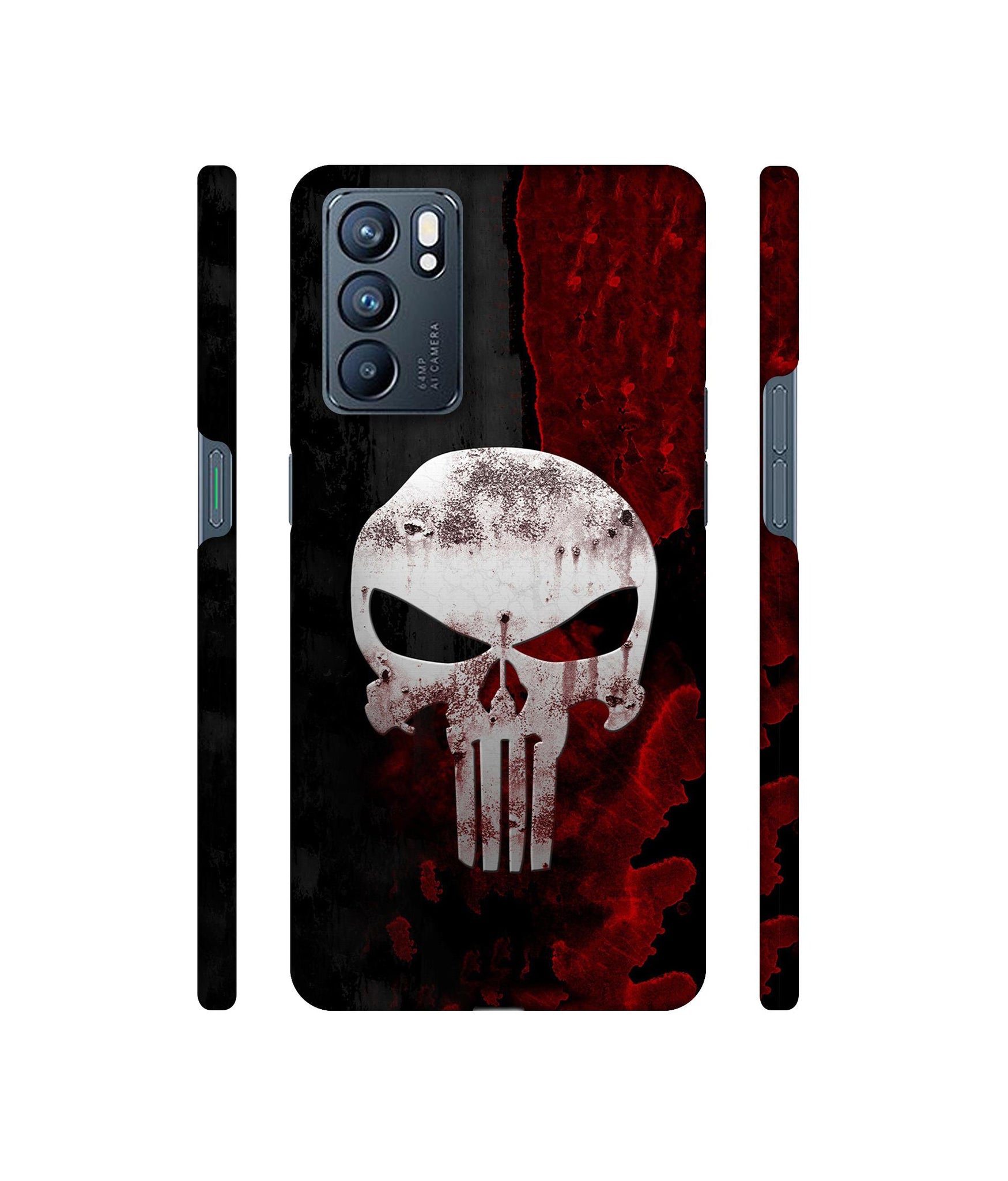Punisher Skull Designer Hard Back Cover for Oppo Reno6 5G