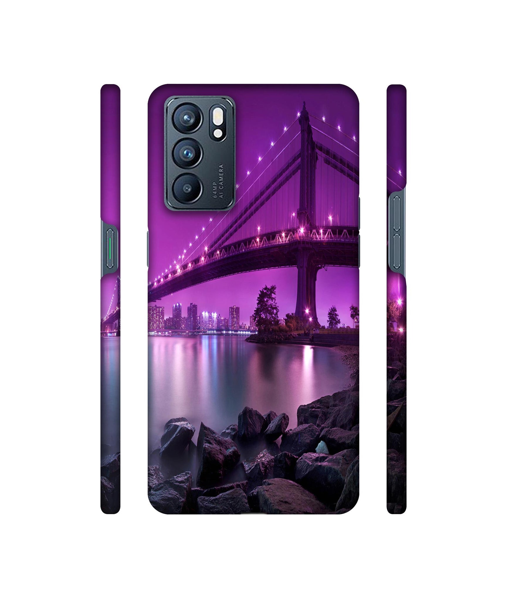 Manhattan Bridge Designer Hard Back Cover for Oppo Reno6 5G