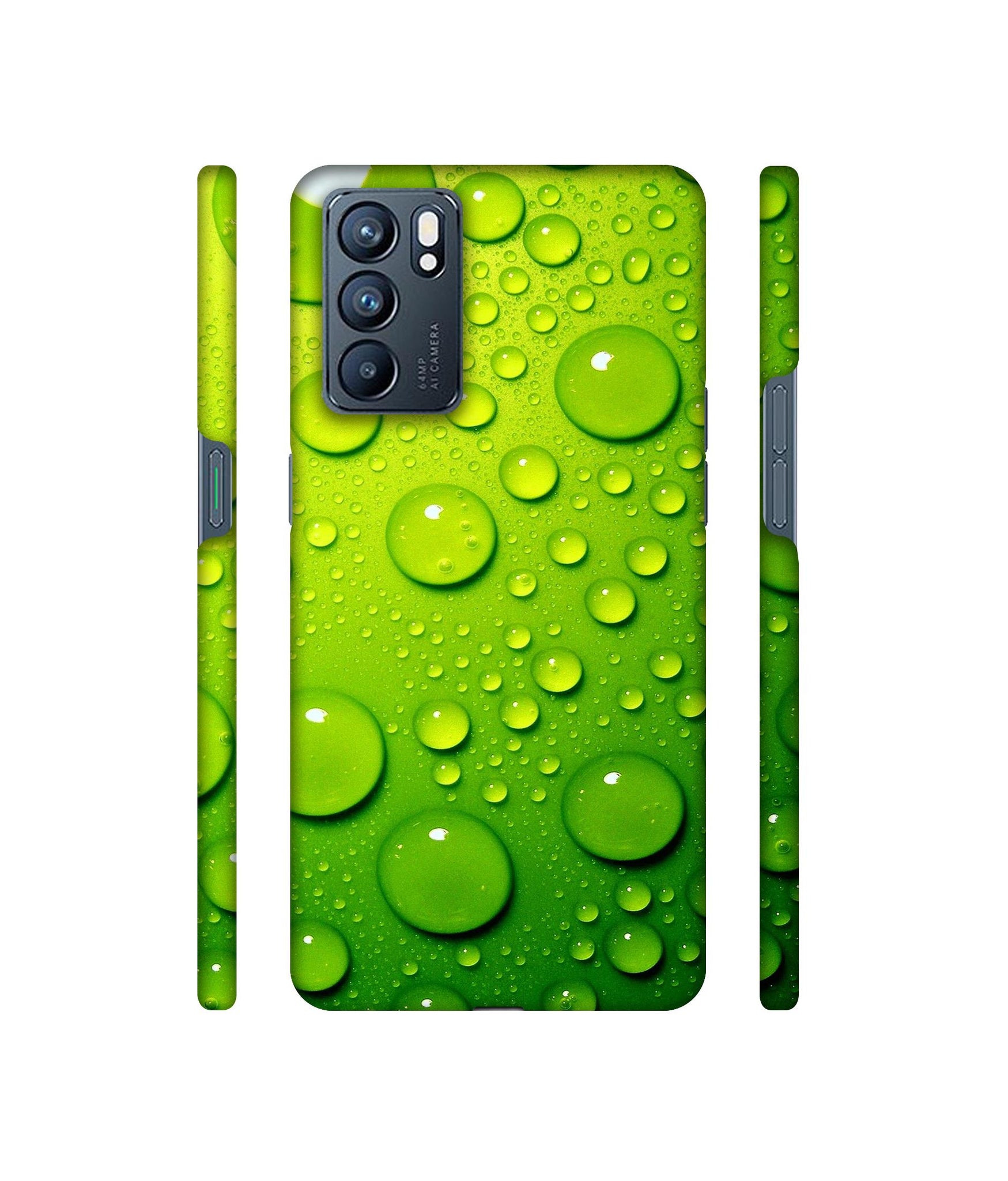 Green Bubbles Designer Hard Back Cover for Oppo Reno6 5G