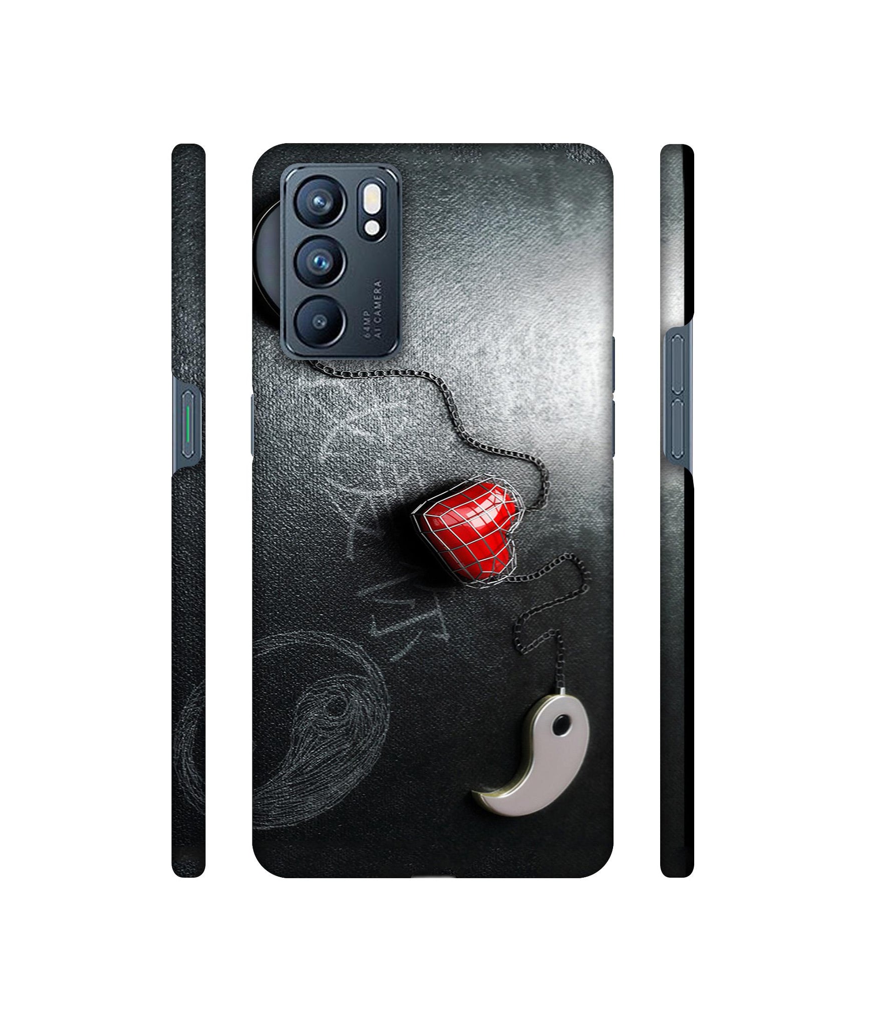 Chinnese Yin and Yang Designer Hard Back Cover for Oppo Reno6 5G