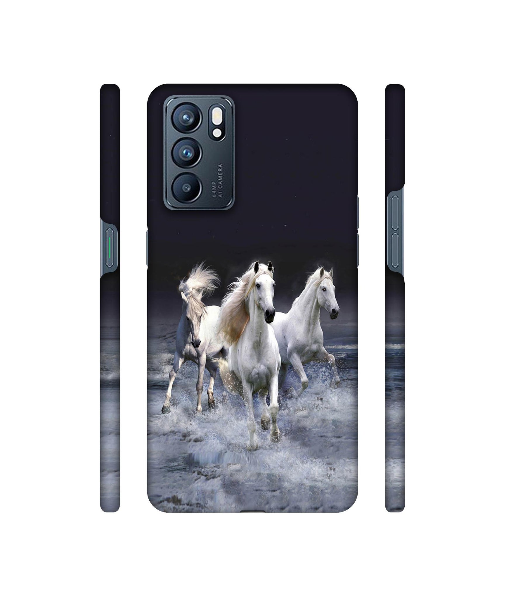 Mystic Horse Designer Hard Back Cover for Oppo Reno6 5G