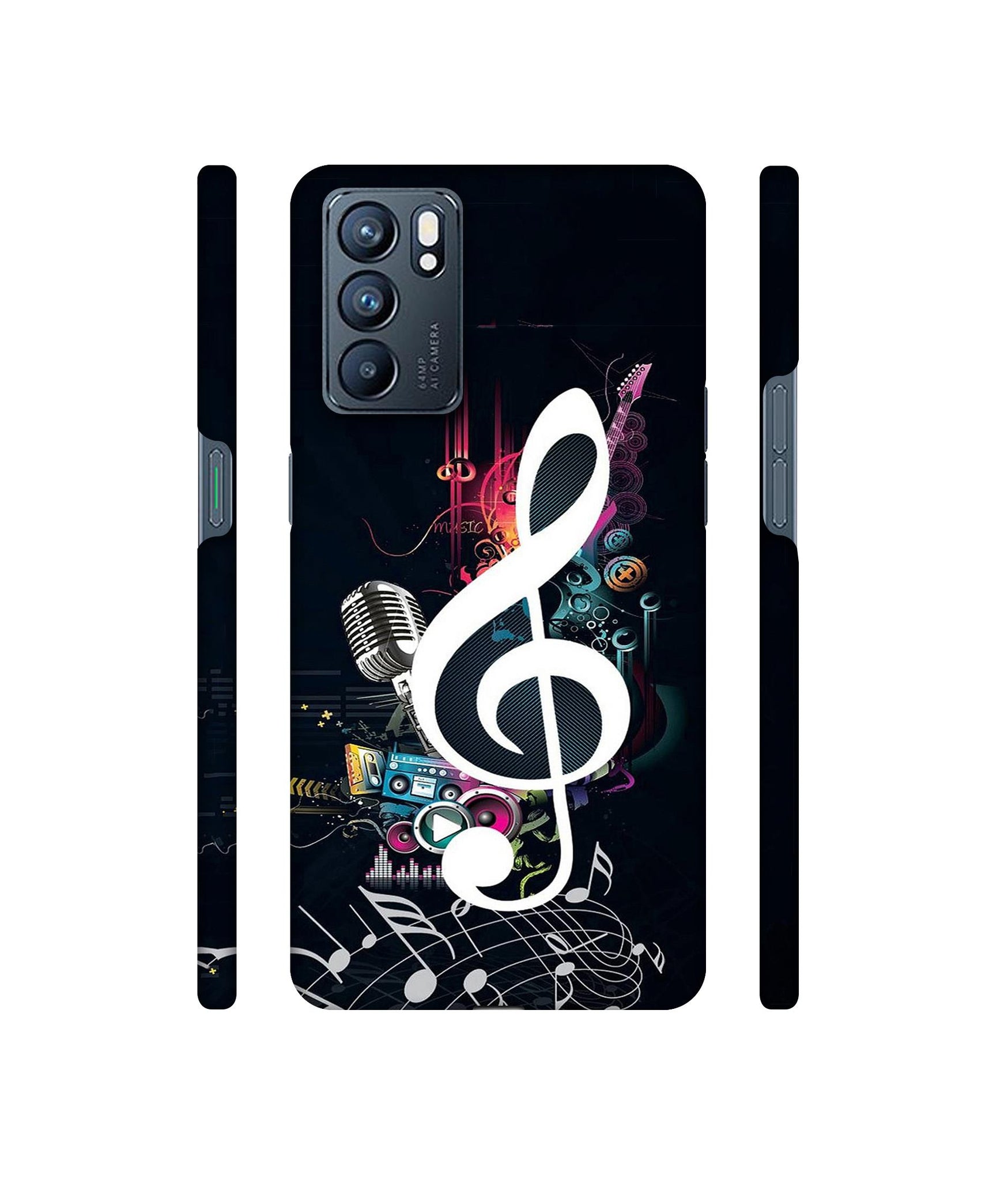 Mike and Music Designer Hard Back Cover for Oppo Reno6 5G