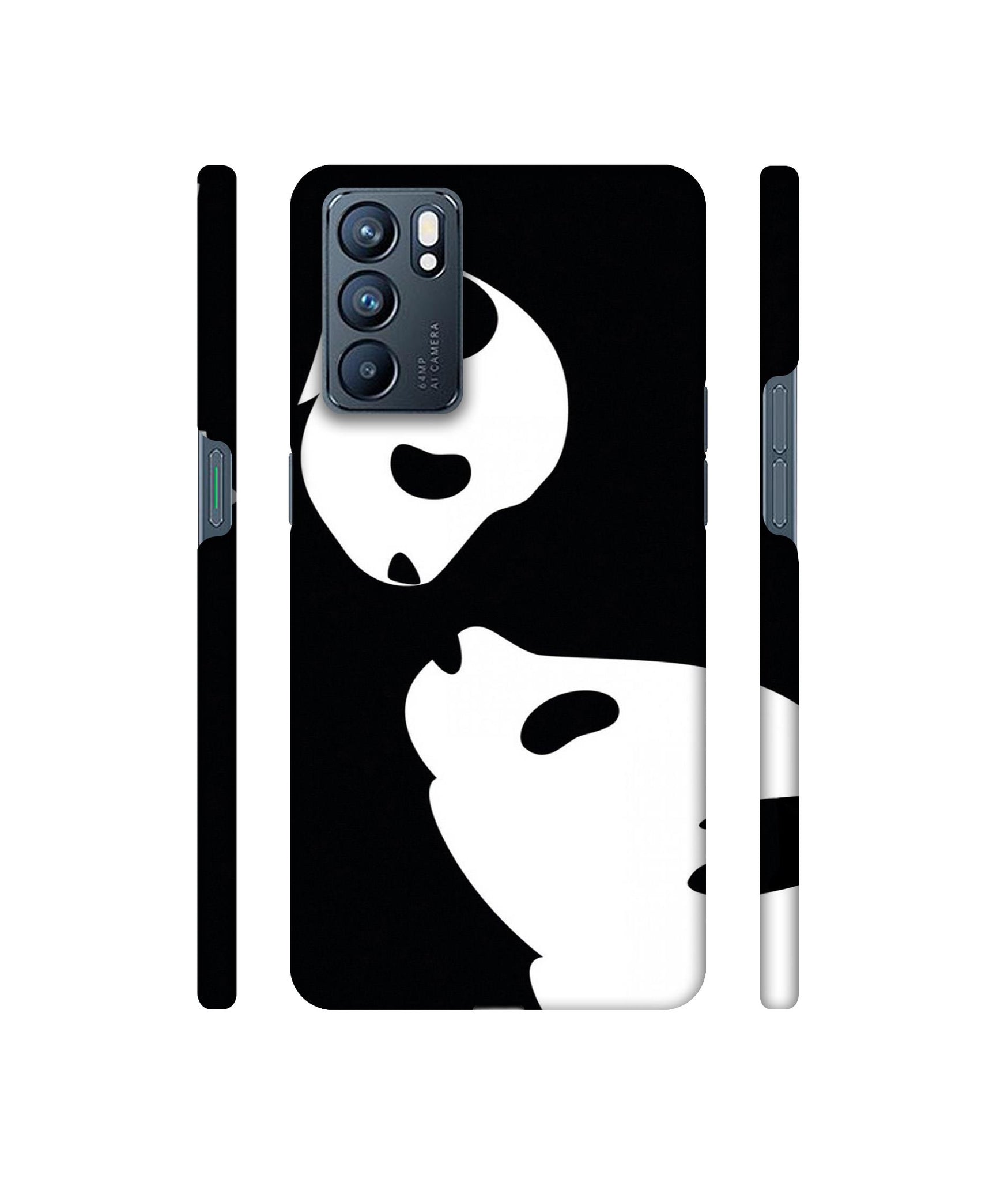 Panda Drawing Designer Hard Back Cover for Oppo Reno6 5G