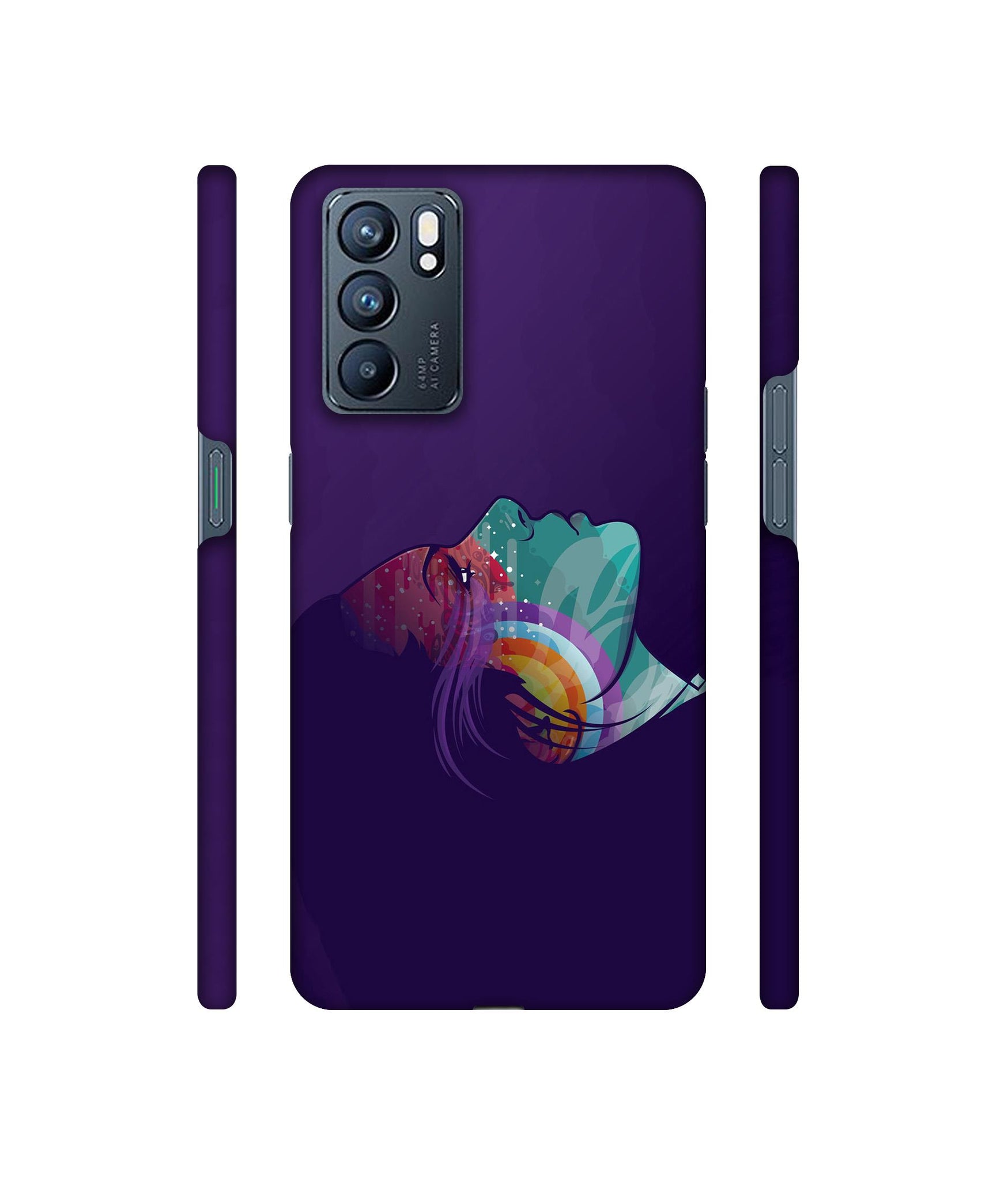 Vector Girl Designer Hard Back Cover for Oppo Reno6 5G