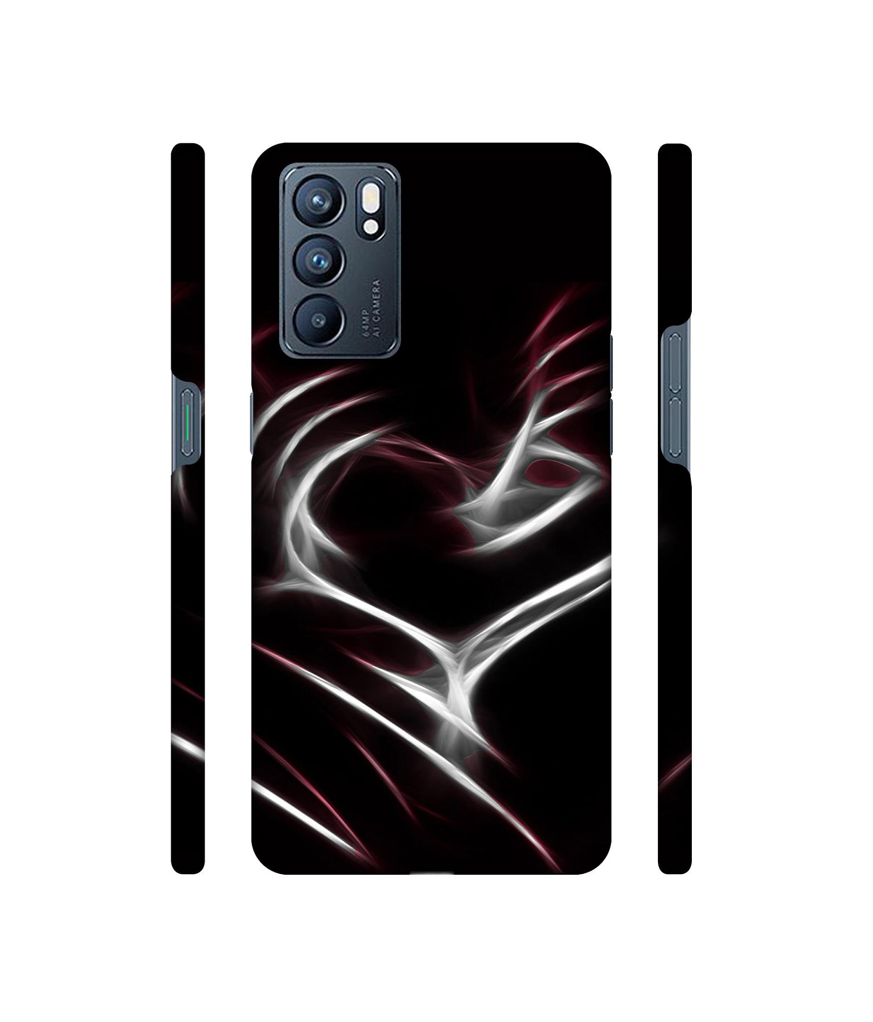 Heart Line Designer Hard Back Cover for Oppo Reno6 5G
