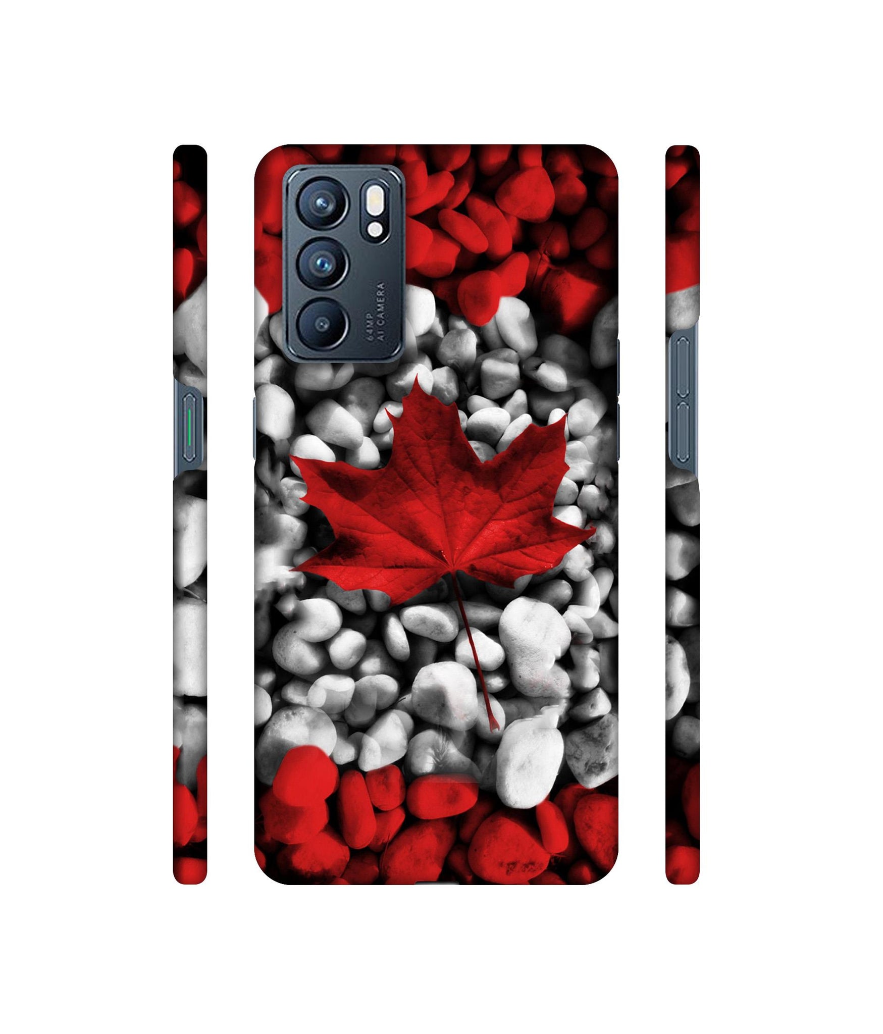 Canada Leaves Flag Designer Hard Back Cover for Oppo Reno6 5G