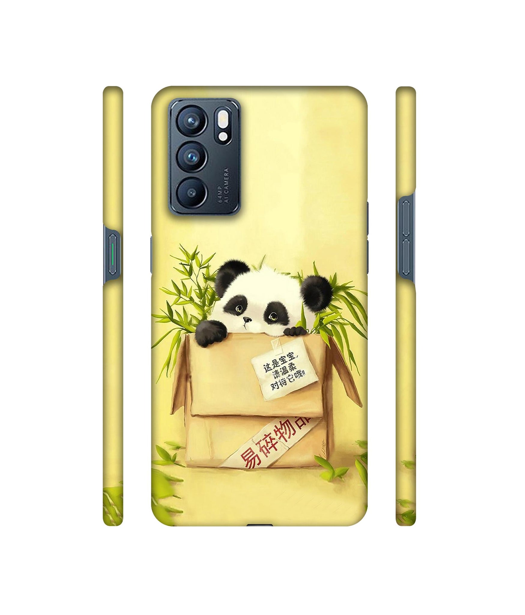 Panda In Box Designer Hard Back Cover for Oppo Reno6 5G