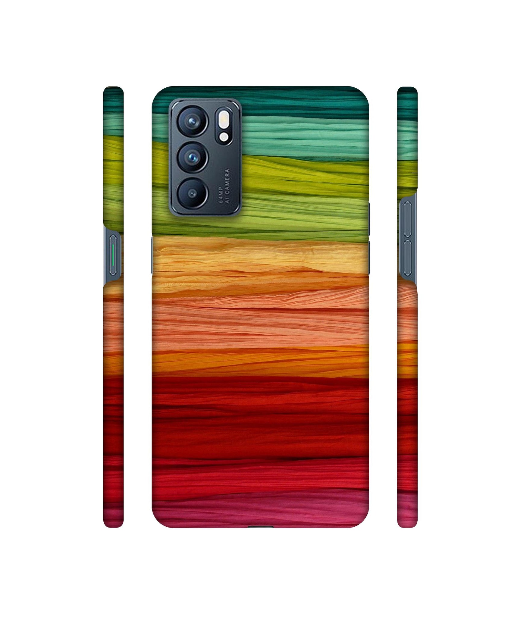 Colorful Thread Designer Hard Back Cover for Oppo Reno6 5G