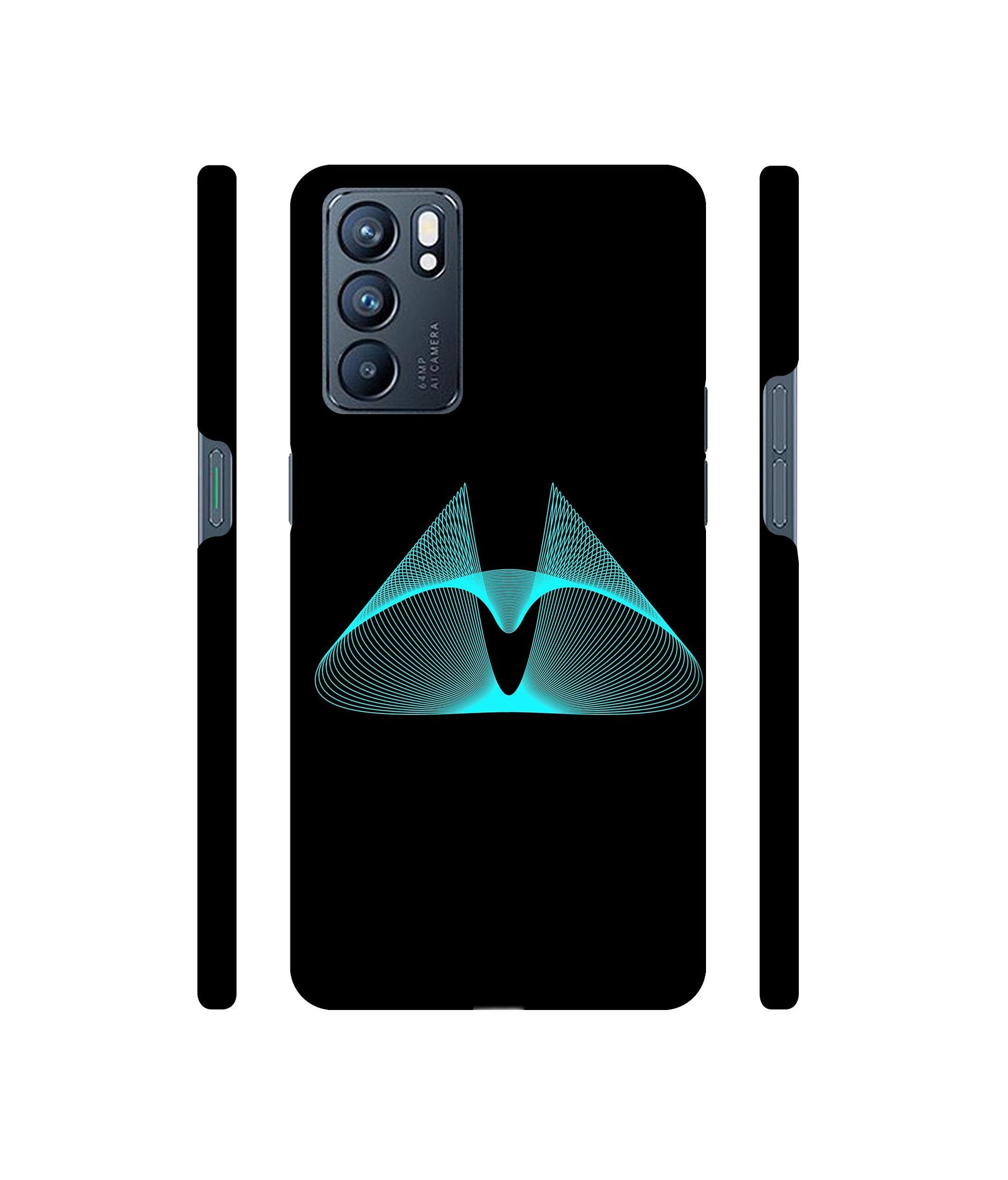 Mesh Shape Glitter Designer Hard Back Cover for Oppo Reno6 5G
