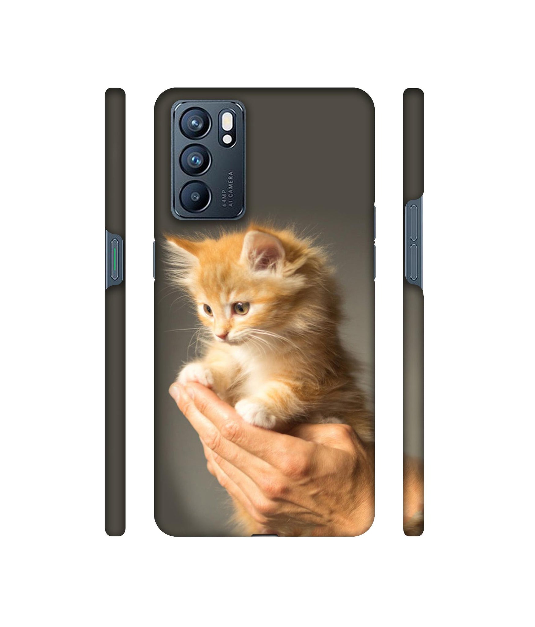 Cute Kitten Designer Hard Back Cover for Oppo Reno6 5G
