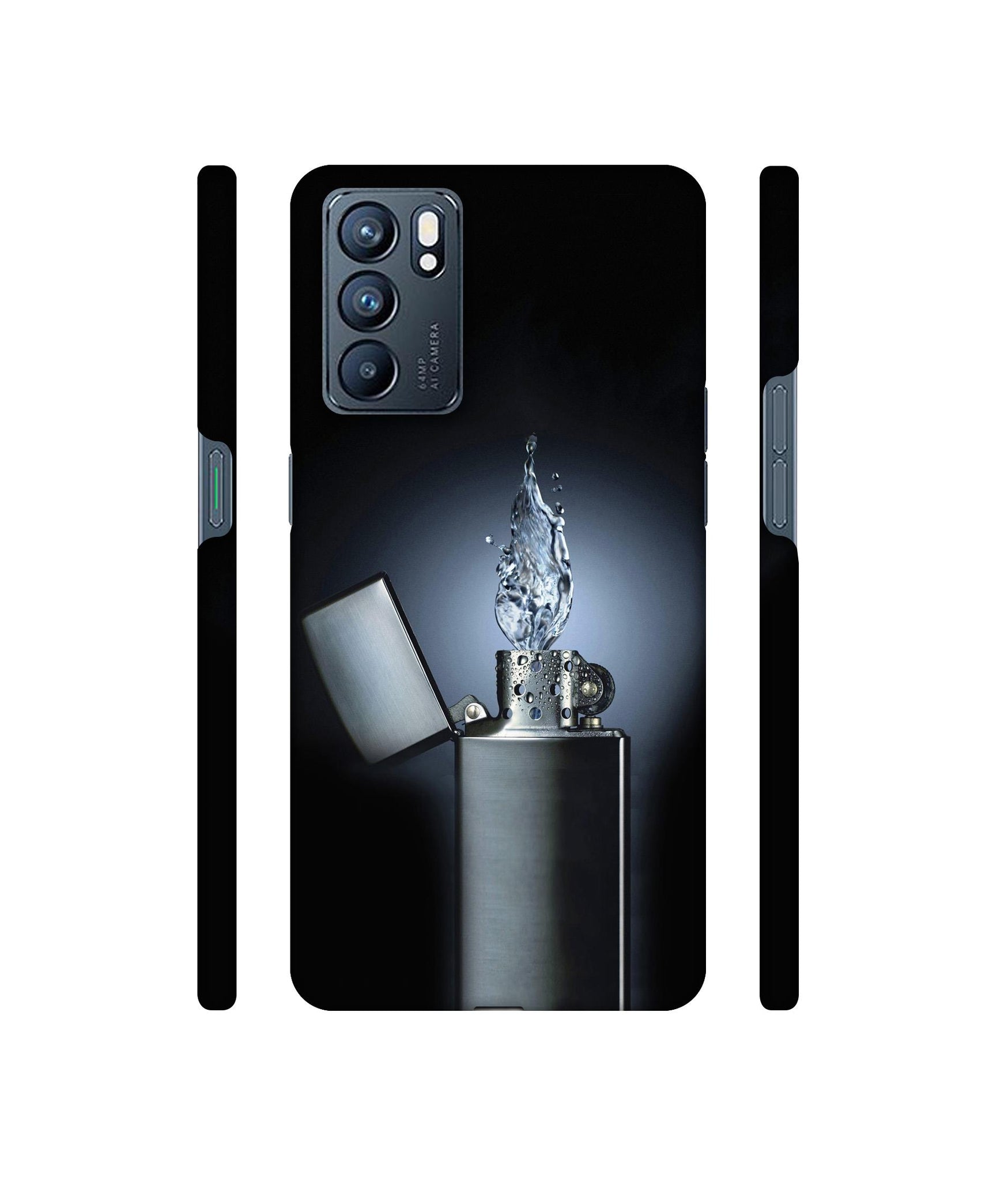 Water Lighter Designer Hard Back Cover for Oppo Reno6 5G