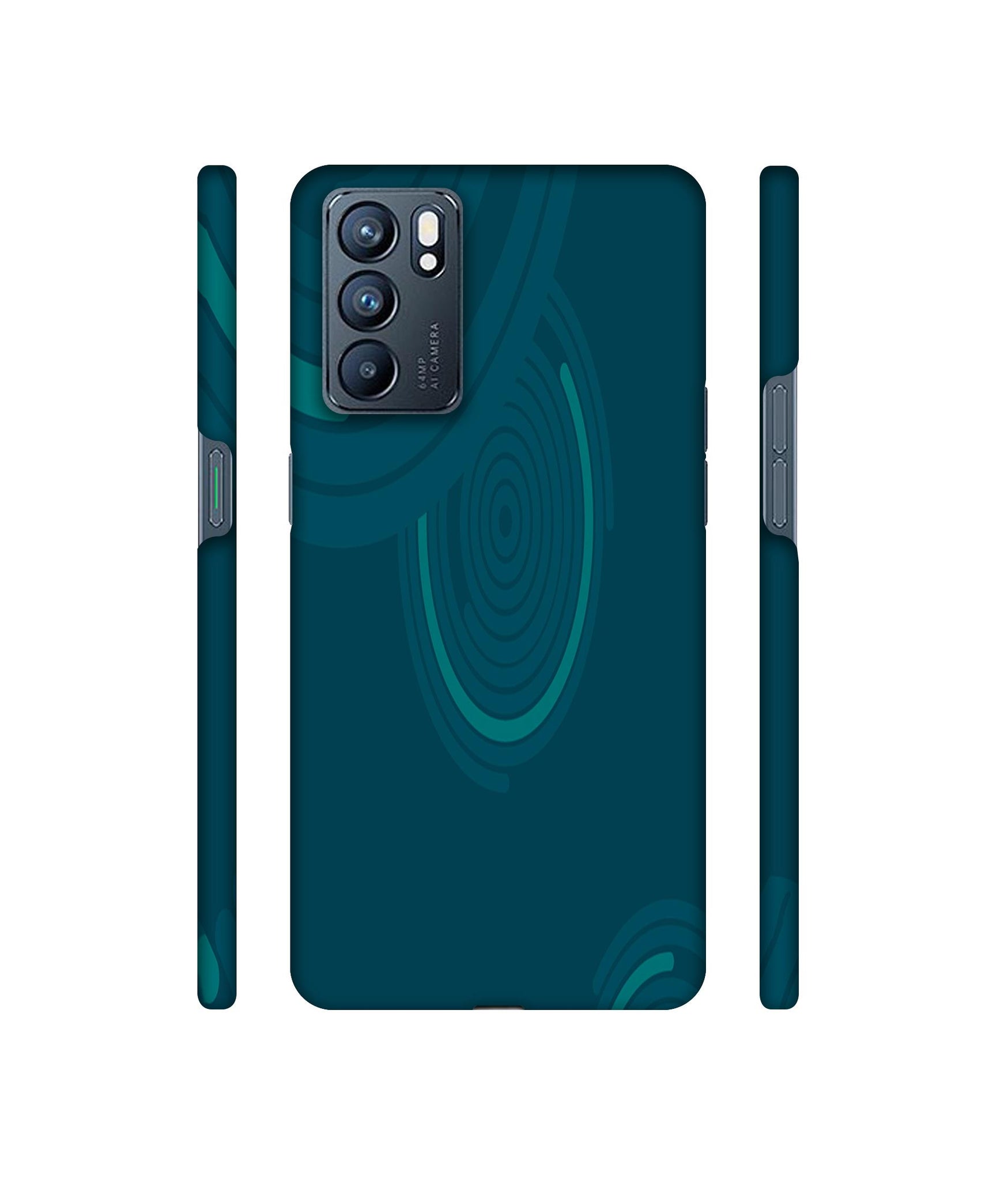 Round Texture Designer Hard Back Cover for Oppo Reno6 5G