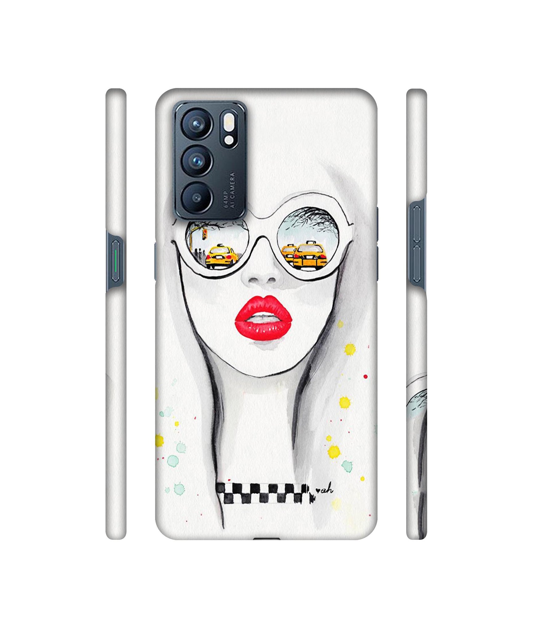 Girl Designer Hard Back Cover for Oppo Reno6 5G