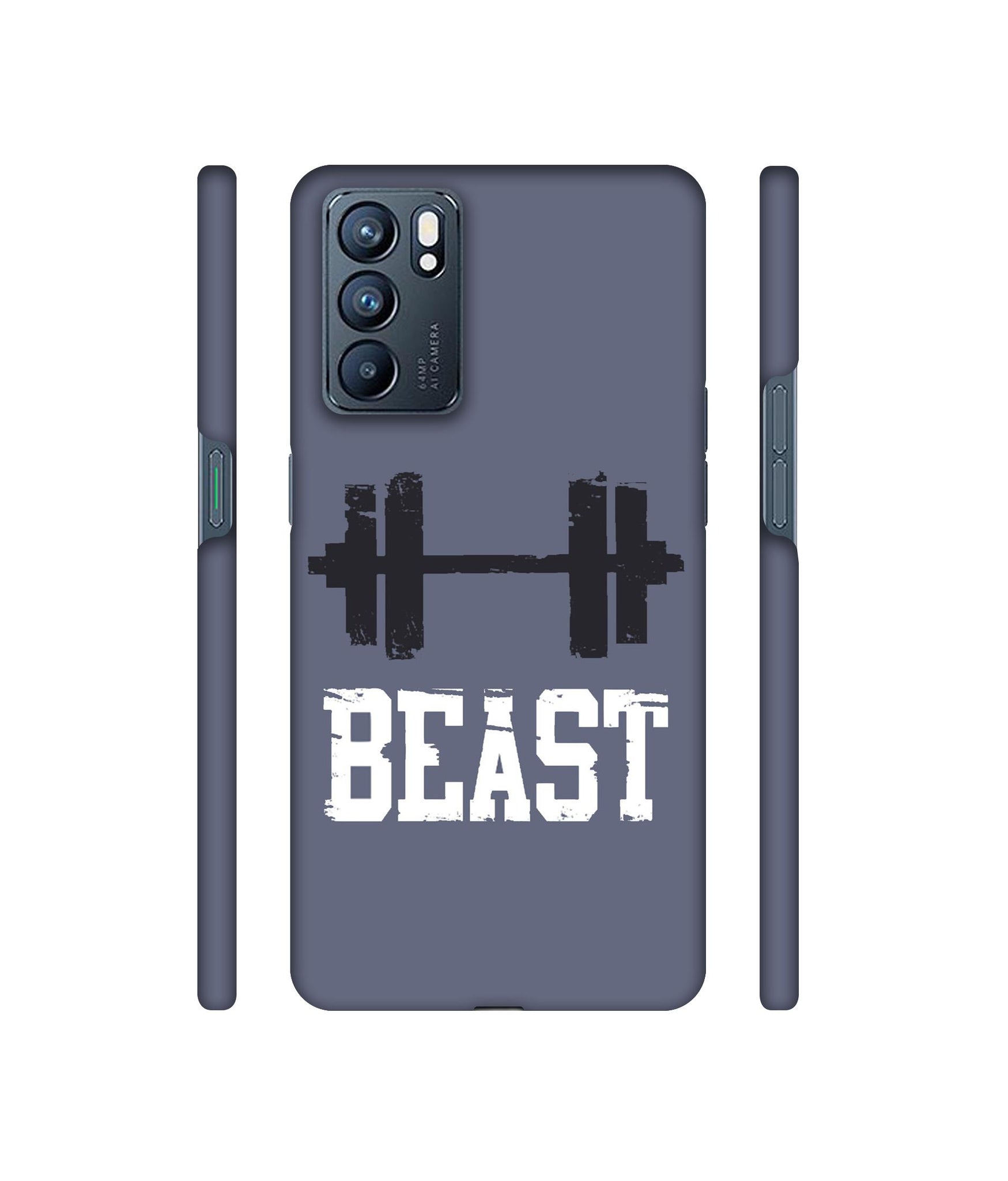 Beast Gym Designer Hard Back Cover for Oppo Reno6 5G