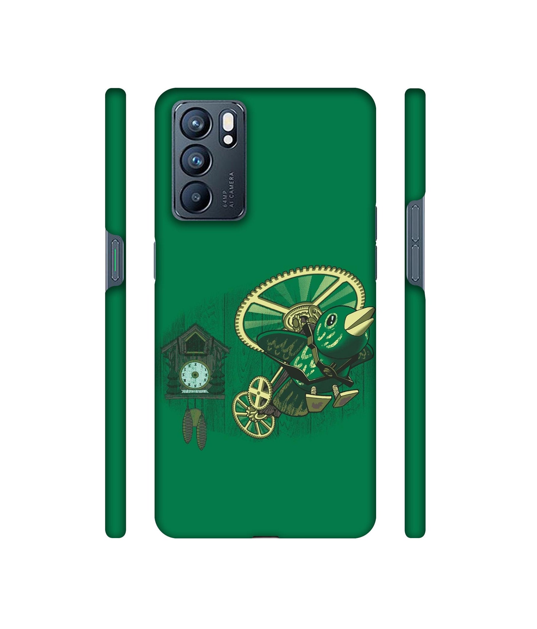 Clock Bird Designer Hard Back Cover for Oppo Reno6 5G