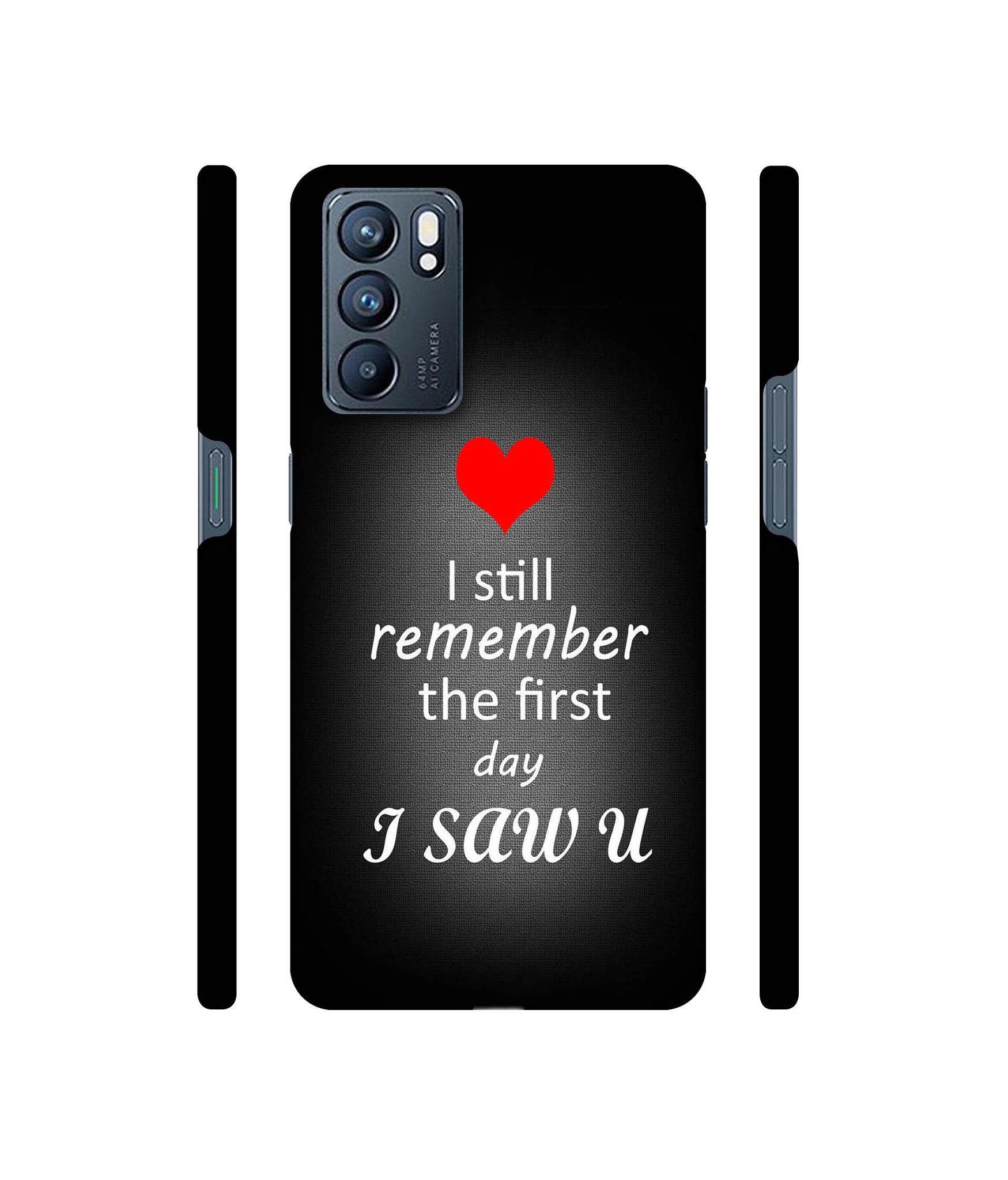 I Saw You Heart Designer Hard Back Cover for Oppo Reno6 5G