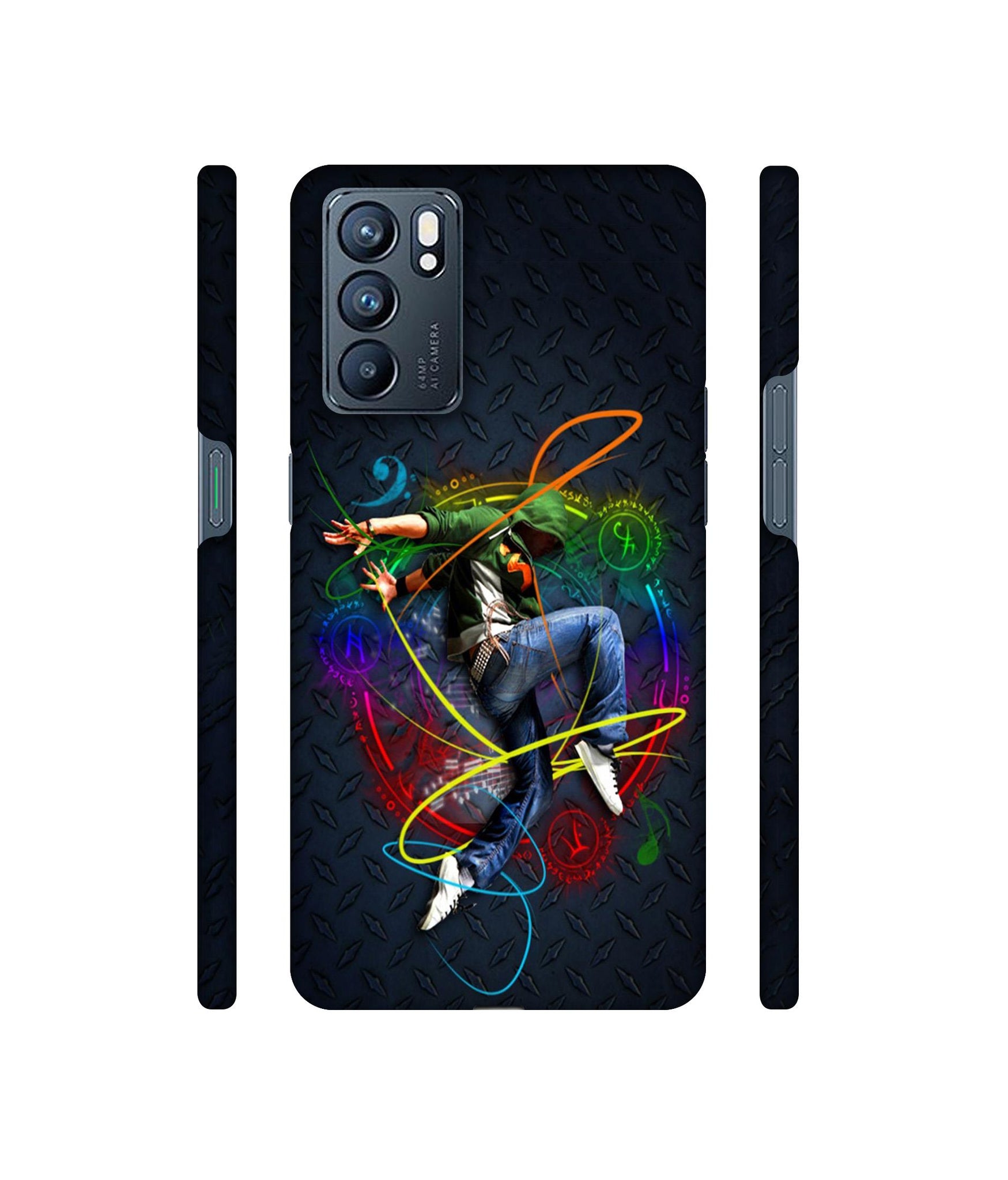 Boy With Music Designer Hard Back Cover for Oppo Reno6 5G