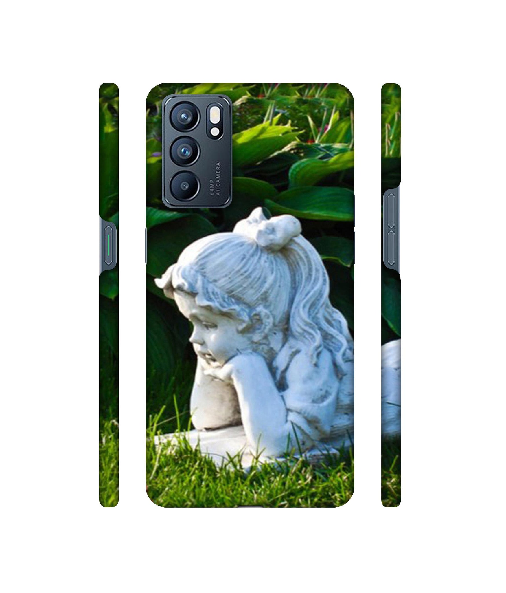 Statue of Girl Designer Hard Back Cover for Oppo Reno6 5G