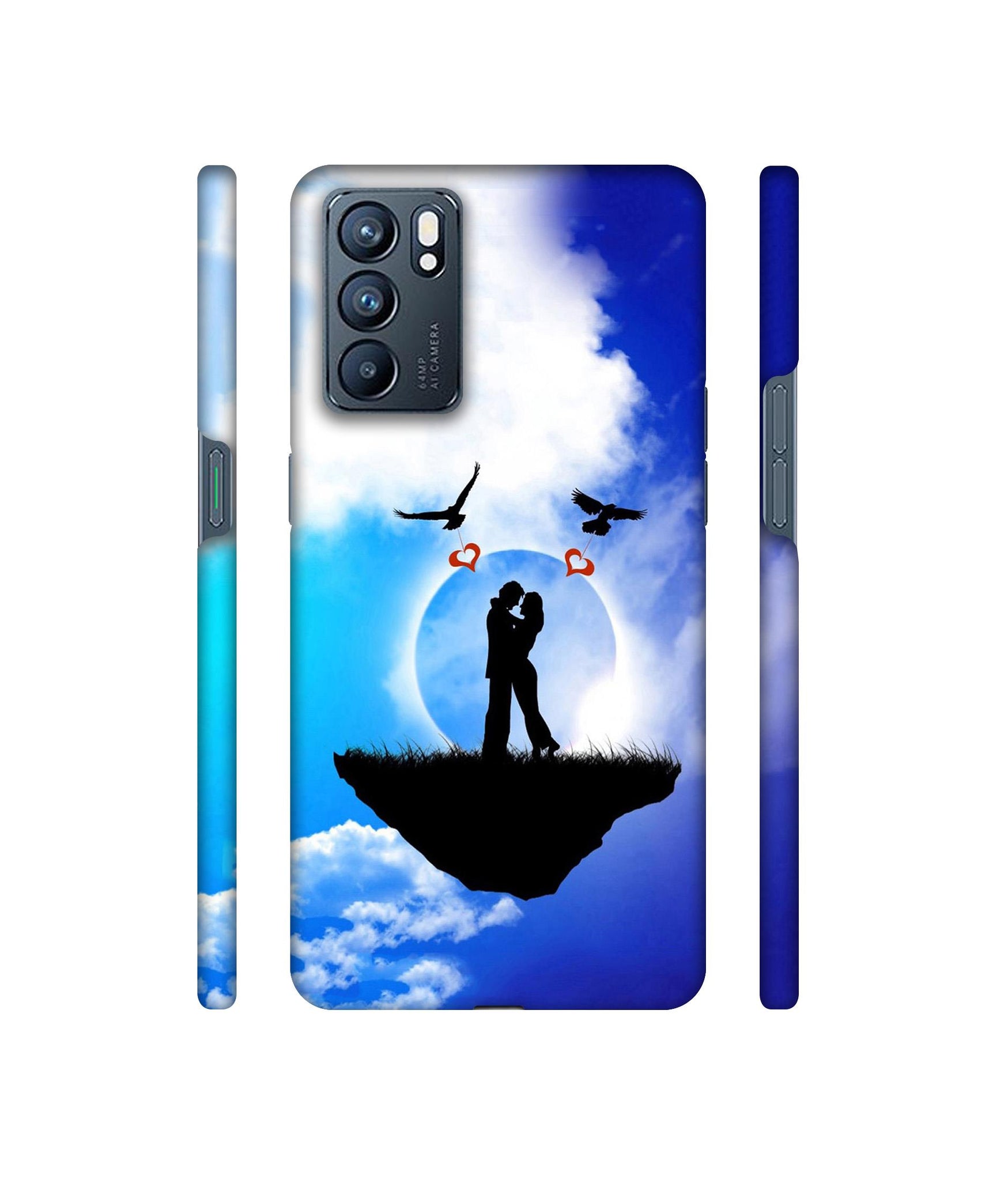 Flying Love Designer Hard Back Cover for Oppo Reno6 5G