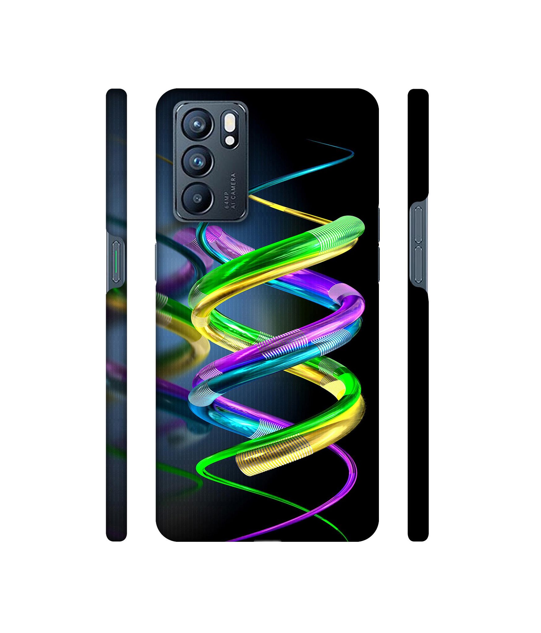 3D Spiral Designer Hard Back Cover for Oppo Reno6 5G